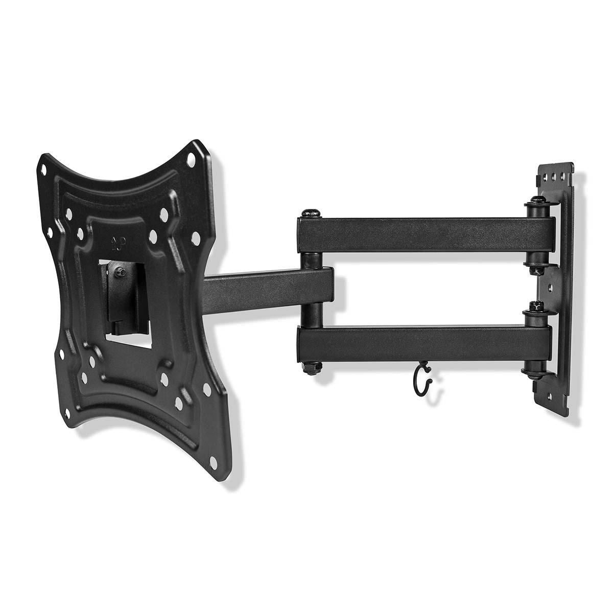 Nedis Full Motion TV Wall Mount, Fits 23-55" Inch Screens, Tilt Swivel Rotate for Flexible Viewing, Attach a Television to Adjust Angle Easily, Includes Installation Materials and Manual