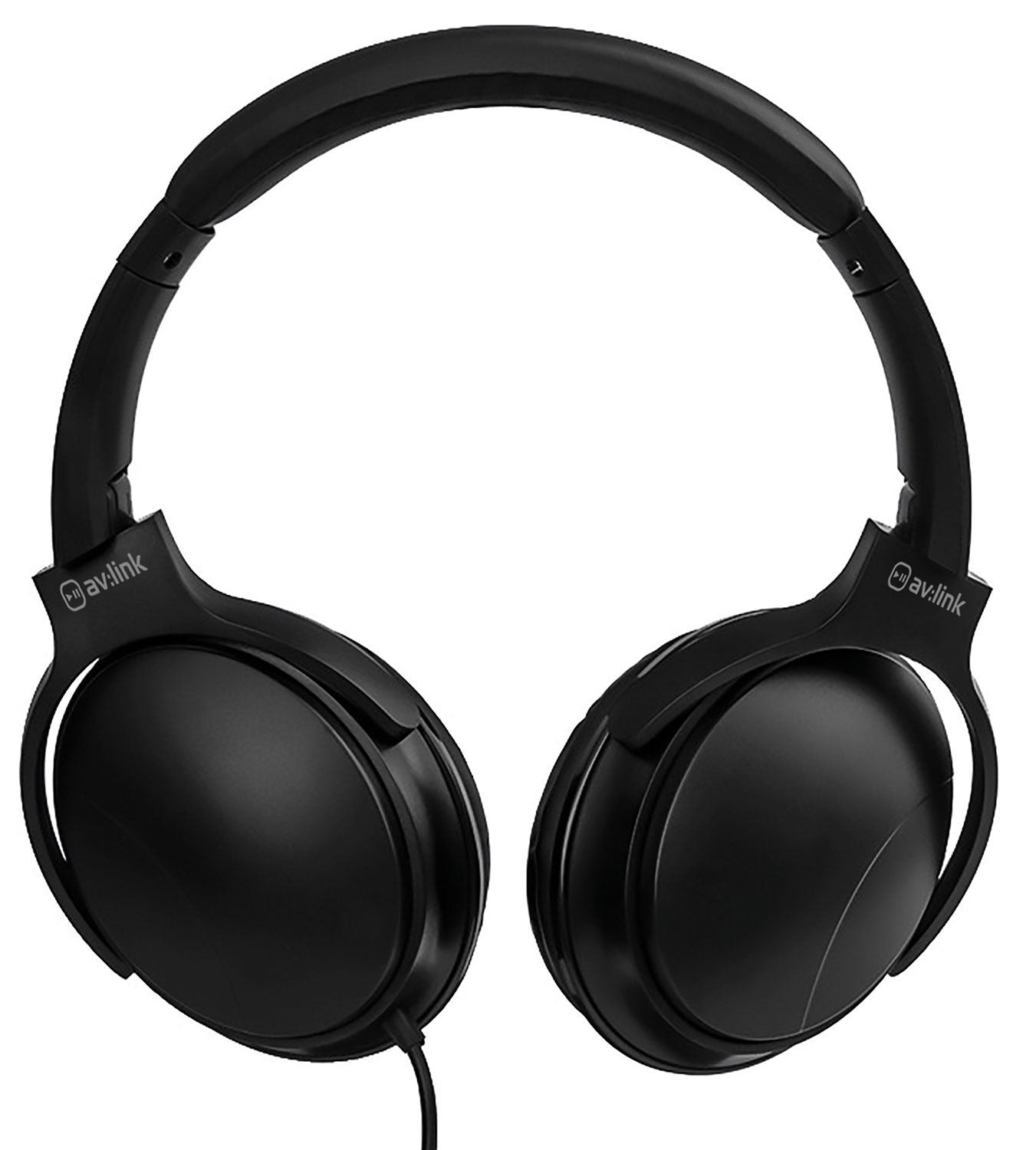 Av:link Wired DJ Headphones Full-Size Over-Ear Stereo Headphones Folding Black