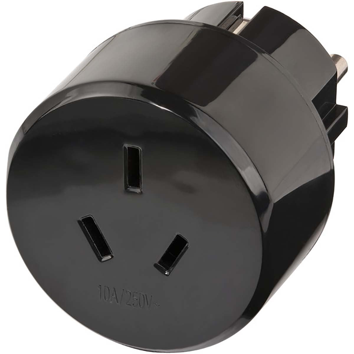 Brennenstuhl Travel Plug Adapter Euro socket to Australia, China - Black