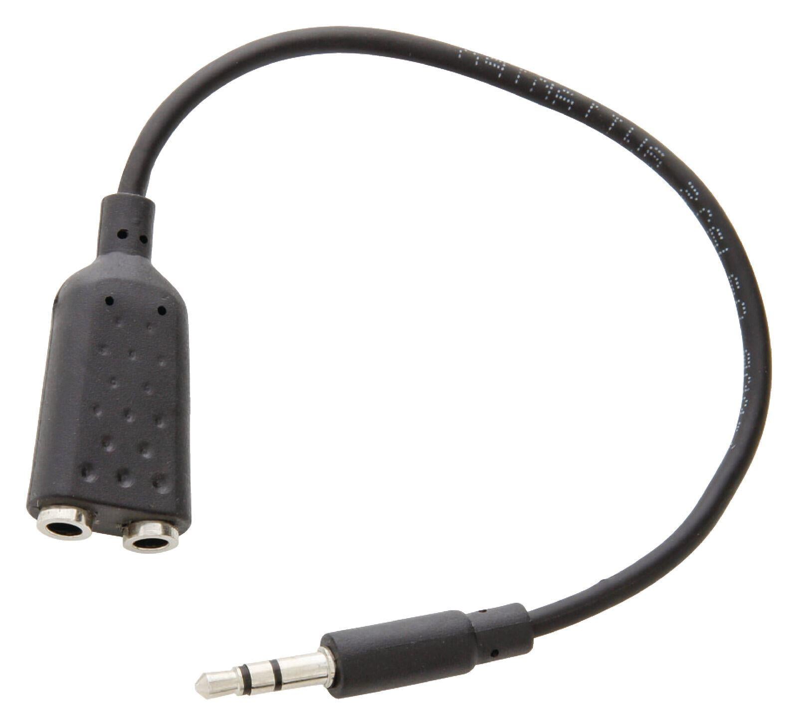 Nedis Stereo Aux / Headphone Audio Cable Spliiter| 3.5 mm Male | 2x 3.5 mm Female | Nickel Plated | 0.20 m | Round | Black
