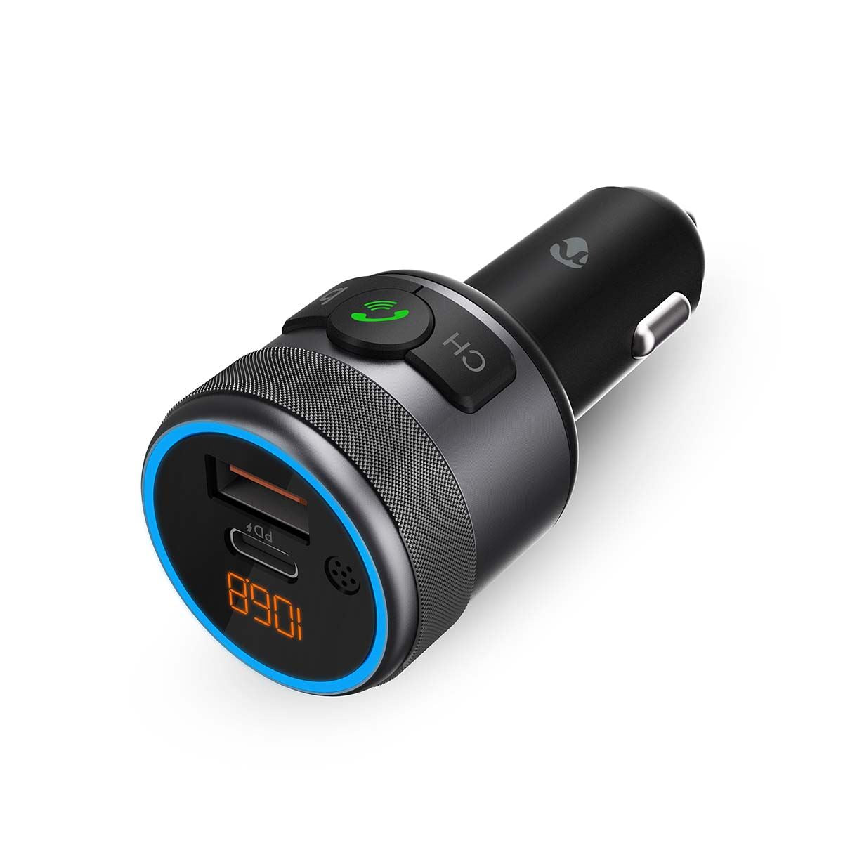 Nedis Car FM Transmitter Hands free| 1 " Screen Bluetooth®  USB-C PD 18 W / PD 24 W Fast charger