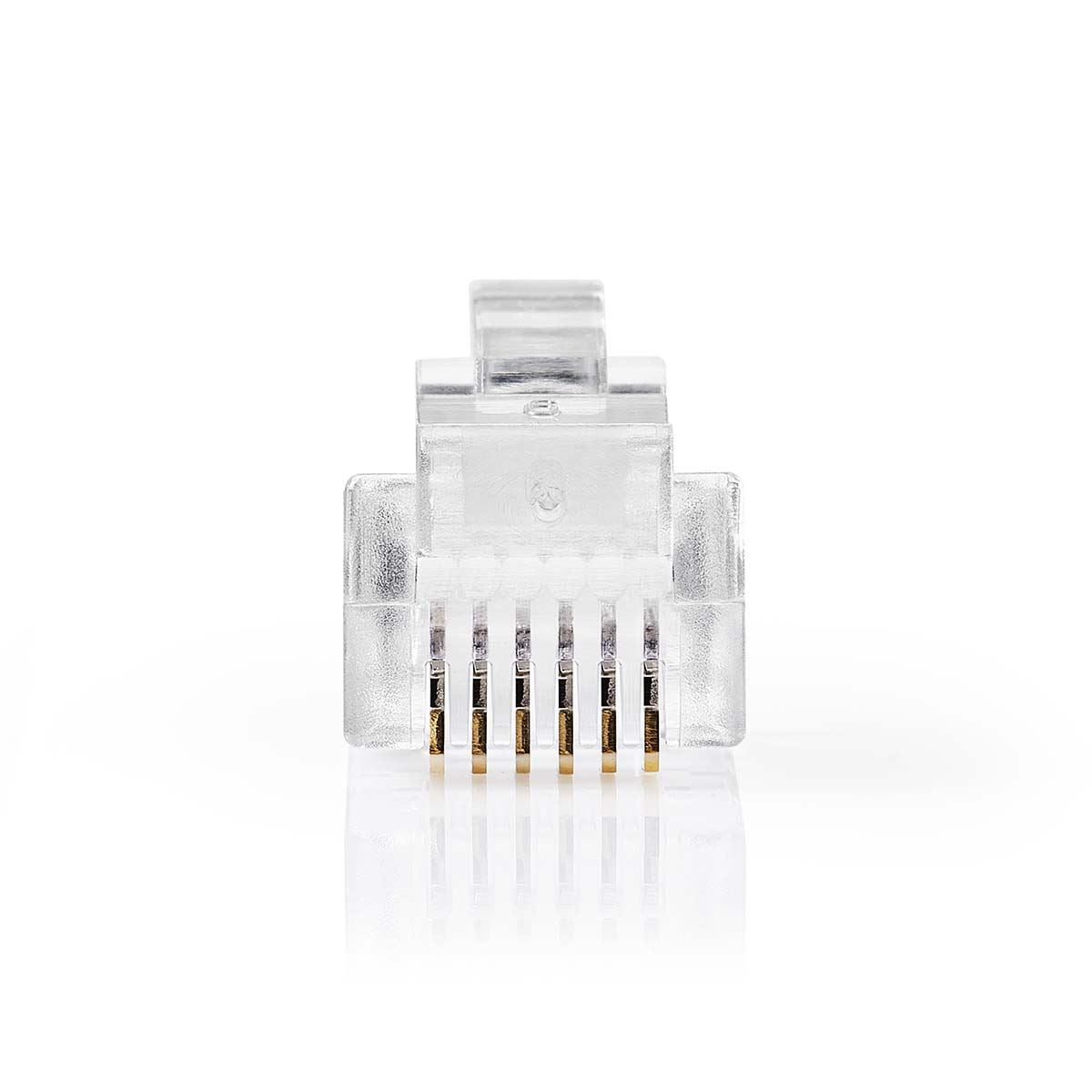 Nedis Telecom Connector | Connector type: RJ12 | Straight | Plating: Gold Plated | PVC | Transparent