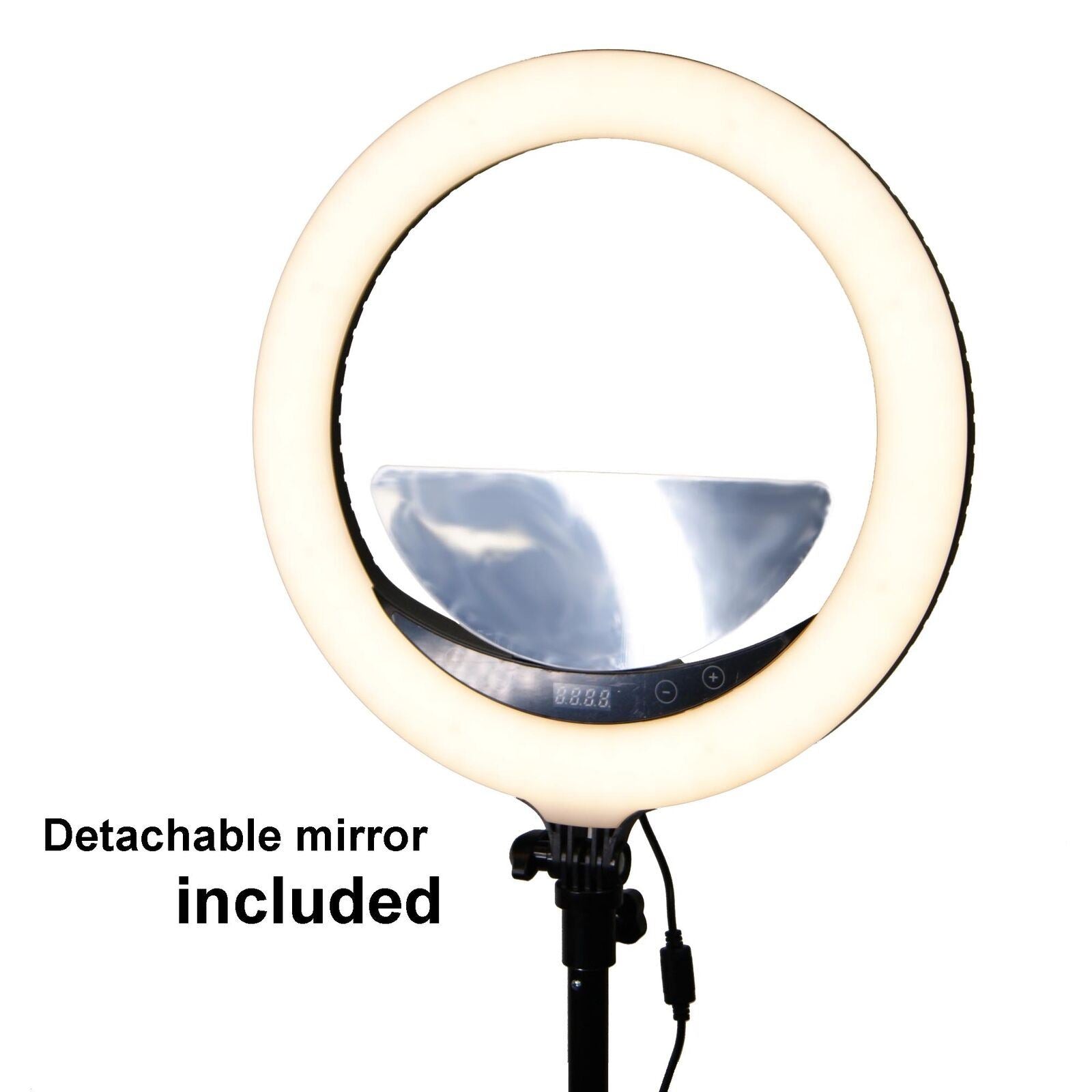 Ex-Pro 14" LED Ring Light Kit 25W 3200K-5700K CRI 95+ Bi-Colour Dimmable + Carry Case, Foldable Stand, Bluetooth Remote and Accessories for Video Shooting Portrait Photography
