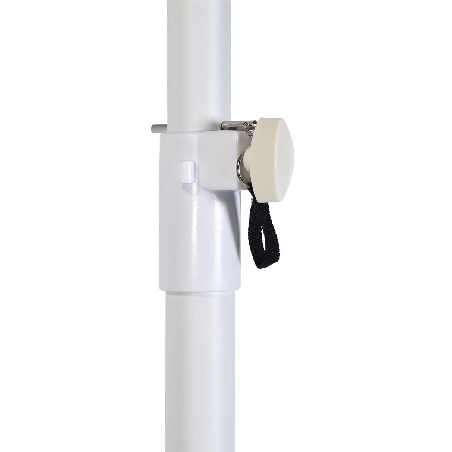 QTX Square Base Heavy Duty 35mm Speaker Stand with Adjustable Height 104-182cm White