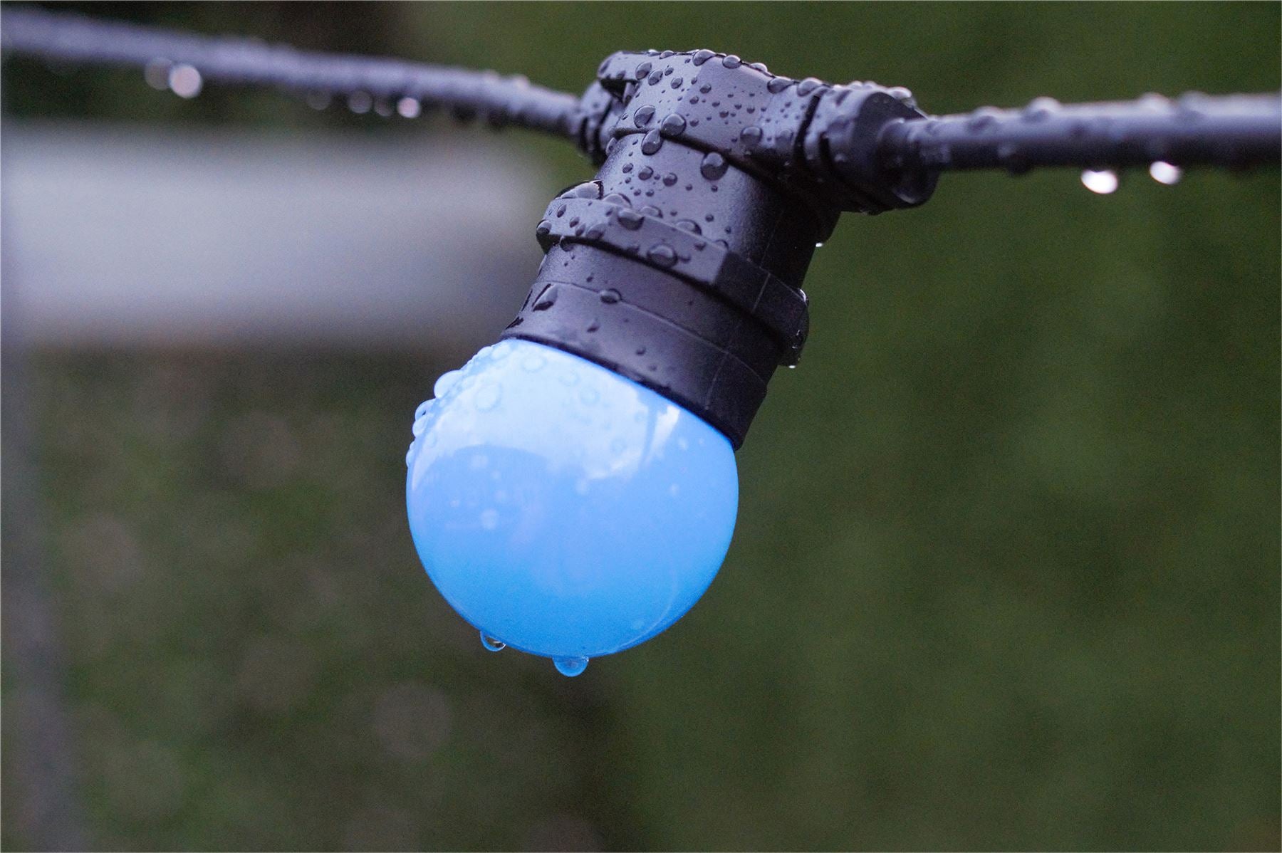 Easy-Connect Festoon 2W Blue Coloured LED Golf Ball Anti Shatter Polycarbonate G45 E27