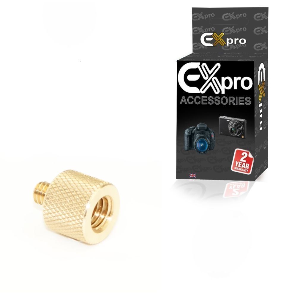 Ex-Pro 3/8" inch Female to 1/4" inch Male Brass Tripod Thread Adapter