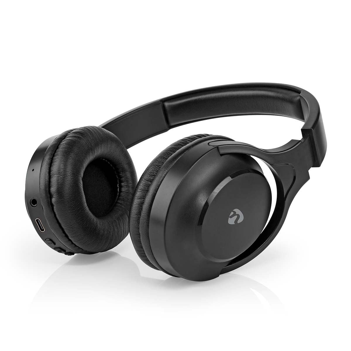 Nedis Wireless Over-Ear Headphones Bluetooth 5.0 with Voice Control Support, 40mm Drivers, Built-in Microphone, Up to 20 Hours Playtime, Wired and Wireless Connection