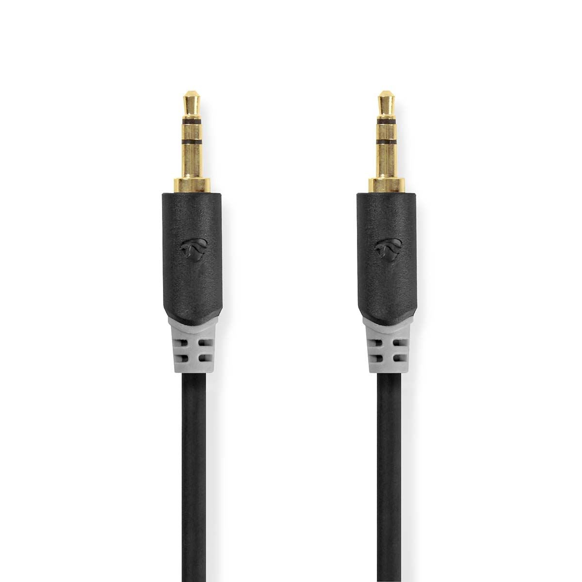 Nedis Stereo Audio Cable | 3.5 mm Male | 3.5 mm Male | Gold Plated | 5.00 m | Round | Anthracite | Box