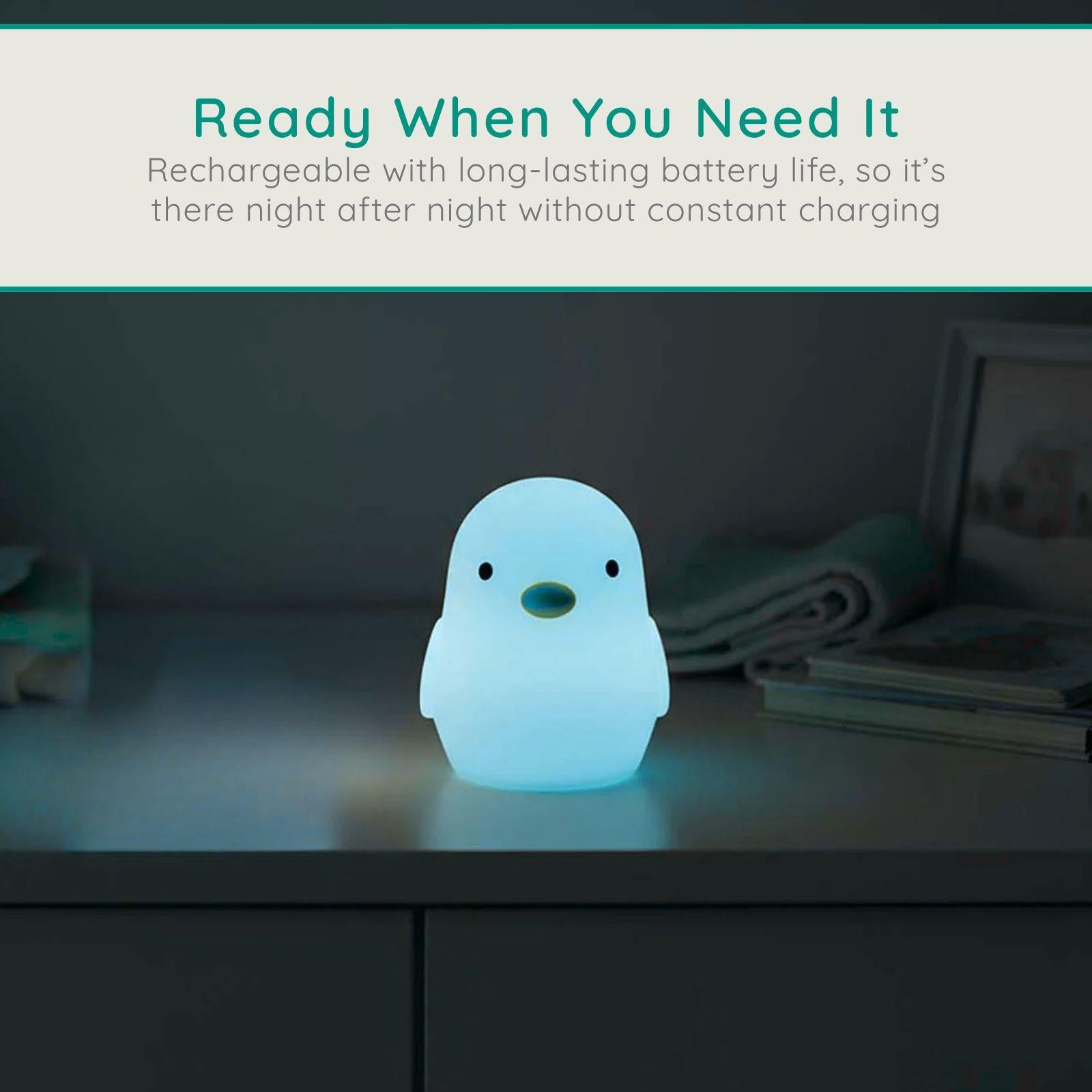Alecto Bird Night Light for Kids, Baby Night Light for Nursery with RGB Colours & Modes, Rechargeable, Timer & Touch Control, Portable Light, BPA Free