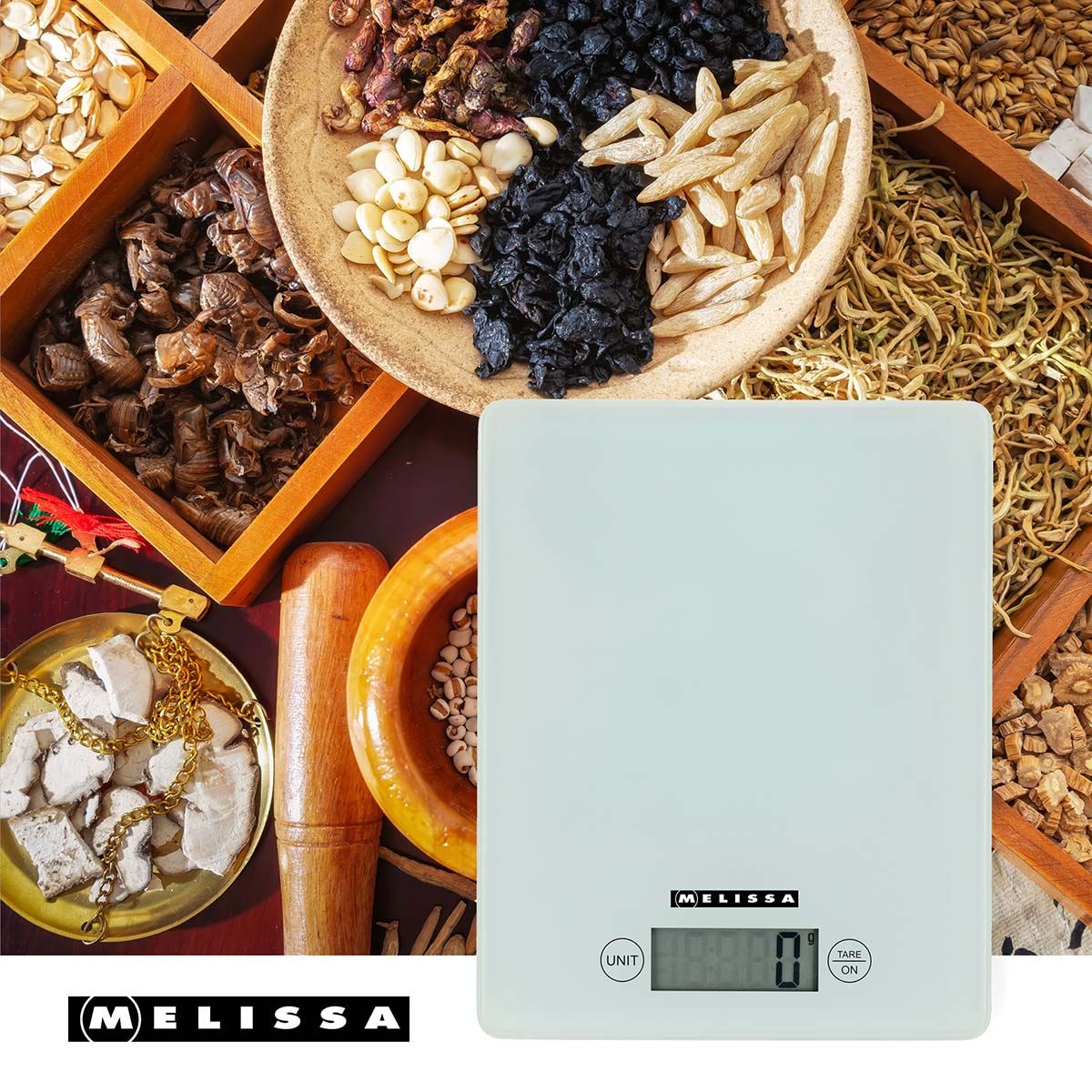 MELISSA Kitchen Digital Food Scales LCD Electronic Weighing 5kg Cooking Baking Balance - White