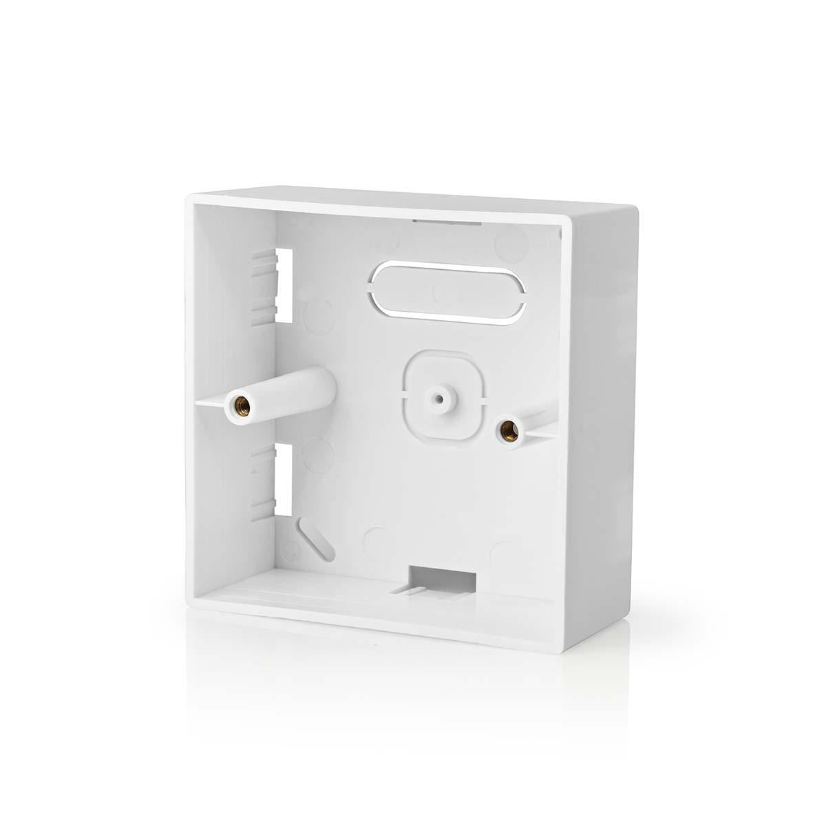 Nedis Back Box for Smart Switches, Surface Mounted with Multiple Cable Openings, 86 x 86 x 35 mm, ABS, White, Compatible with Nedis SmartLife