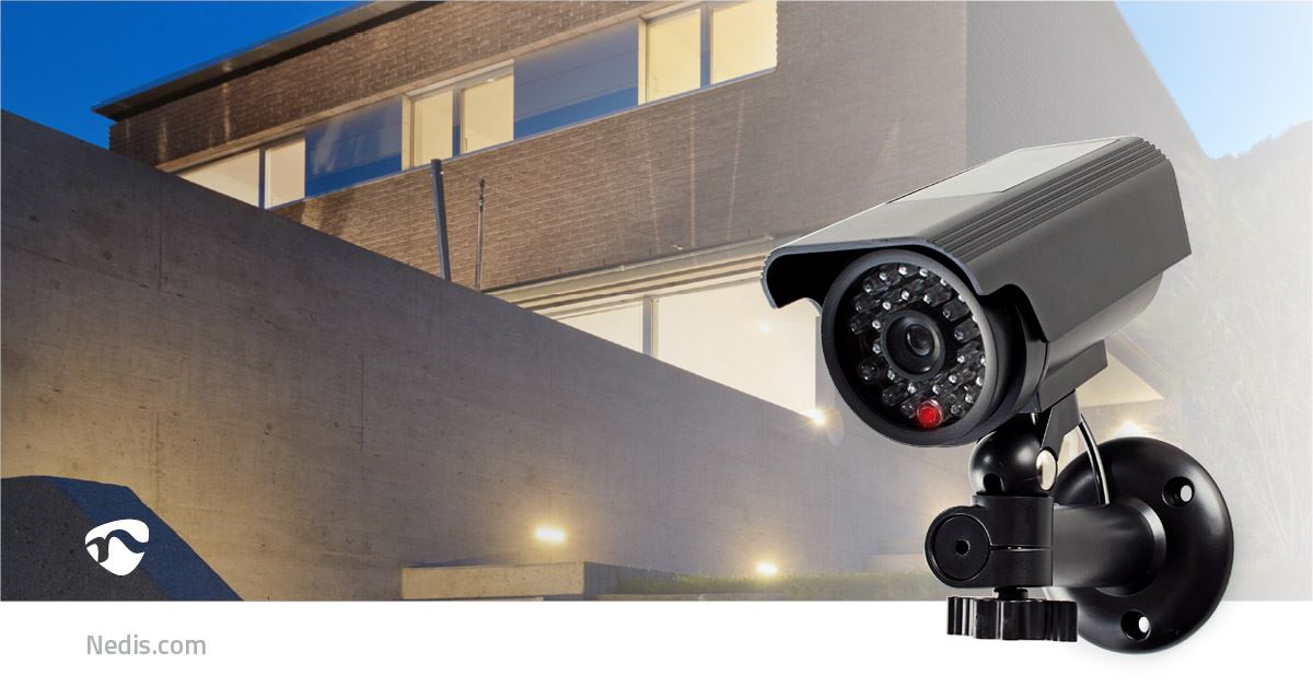 Nedis Dummy Security CCTV Fake Camera | Bullet | IP44 | Black