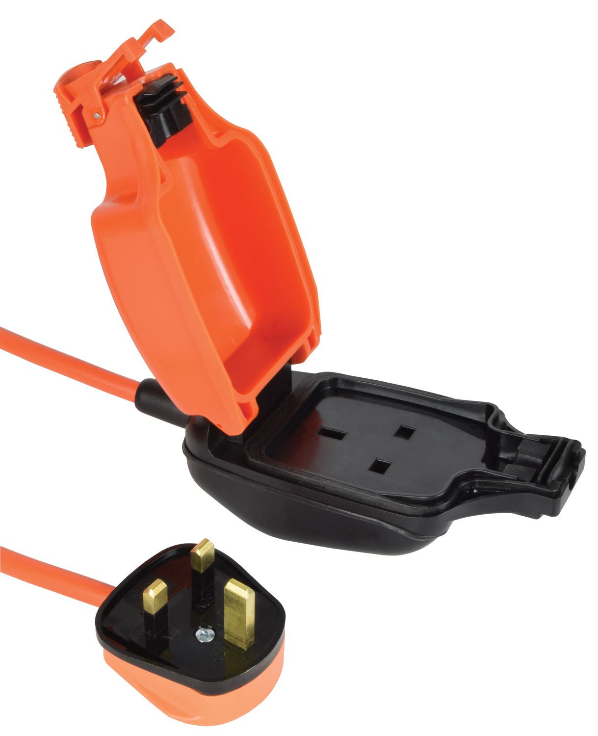 Mercury 1 Gang 5m Outdoor Garden Mains Weatherproof Extension Lead Cable Plug Electrical Power + H Frame