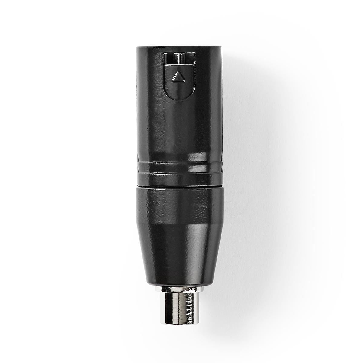 Nedis XLR Adapter | XLR 3-Pin Male | RCA Female | Nickel Plated | Straight | Metal | Black | 1 pcs | Polybag