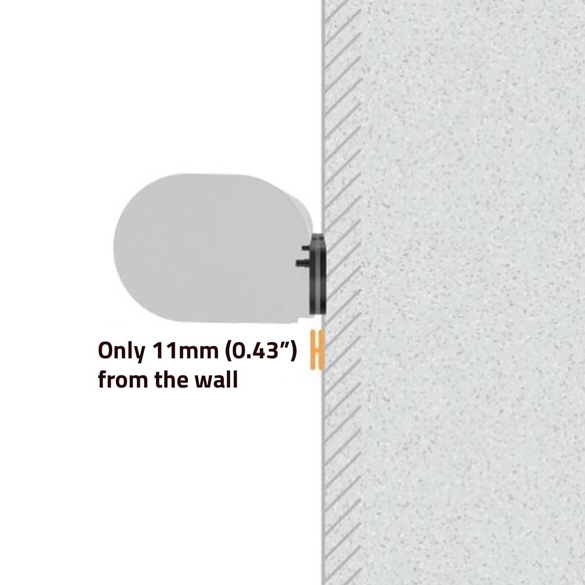 Nedis Wall Mount Floating Style Speaker Mounting Bracket - Mount on Wall Under TV - Compatible with Sonos Arc Soundbar (Black)