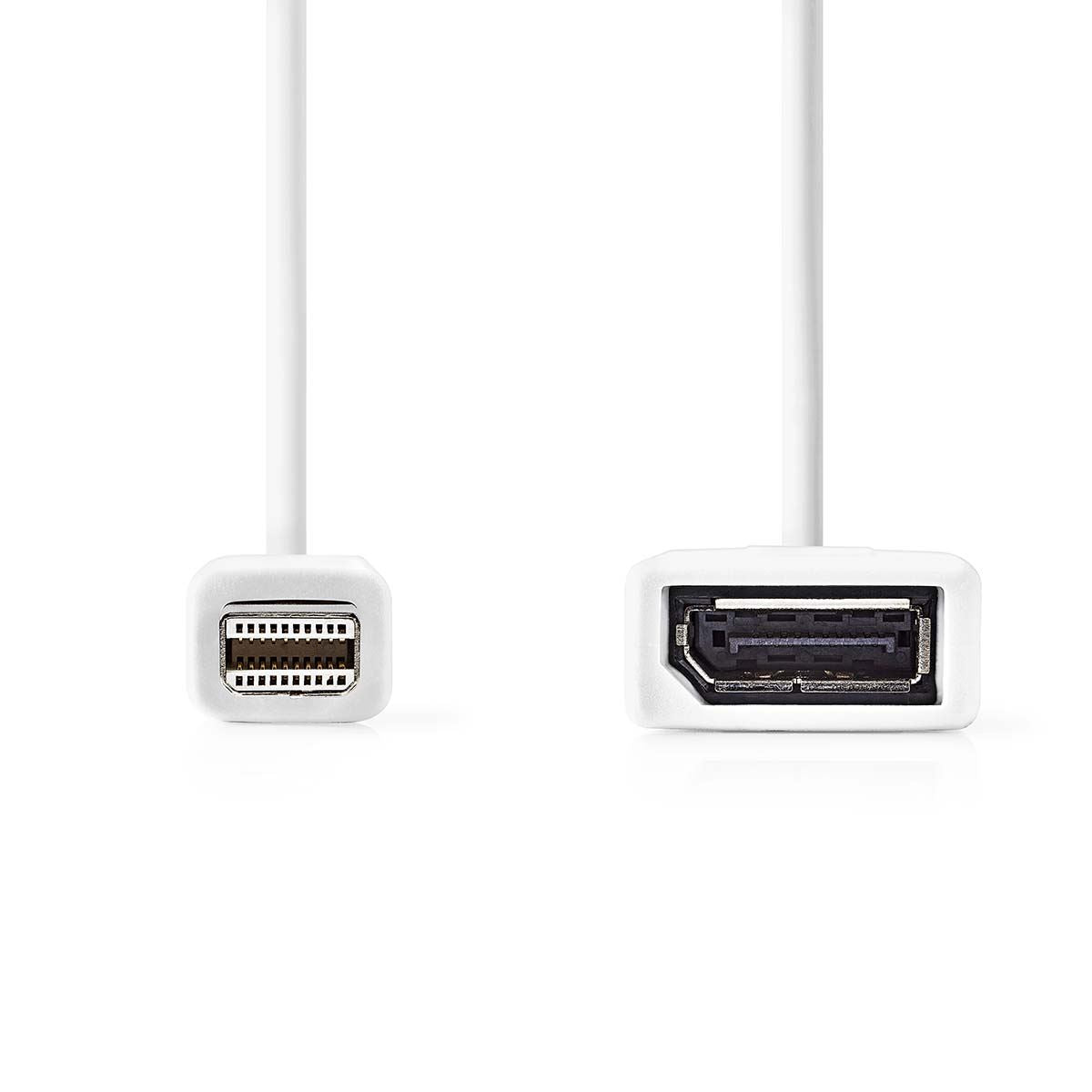 Nedis Mini DisplayPort Cable | DisplayPort 1.2 | Mini DisplayPort Male | DisplayPort Female | 21.6 Gbps | Nickel Plated | 0.20 m | Round | PVC | White | Box