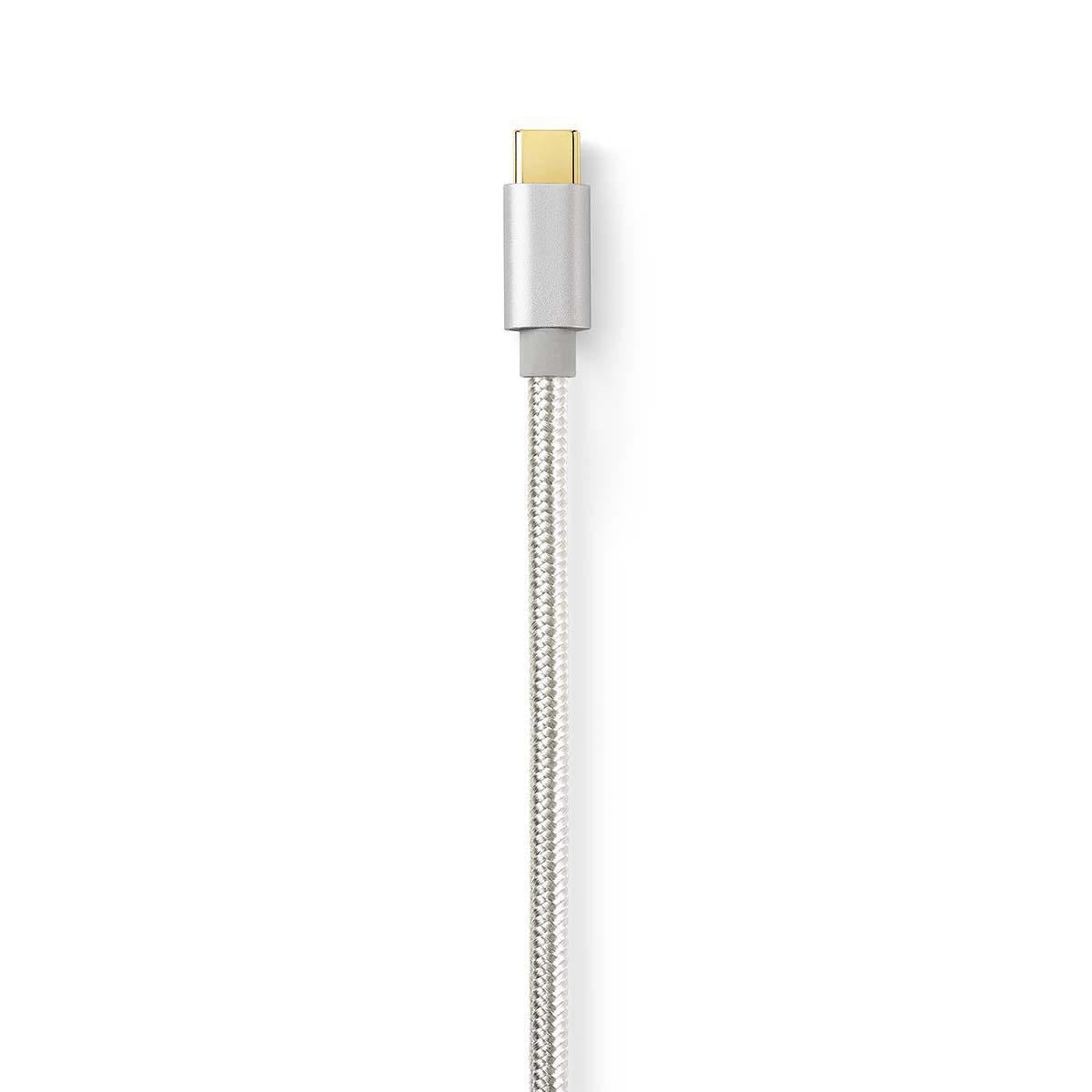 Nedis USB Cable | USB 2.0 | USB-C™ Male | USB Micro-B Male | 10 W | 480 Mbps | Gold Plated | 3.00 m | Round | Braided / Nylon | Aluminium | Cover Window Box