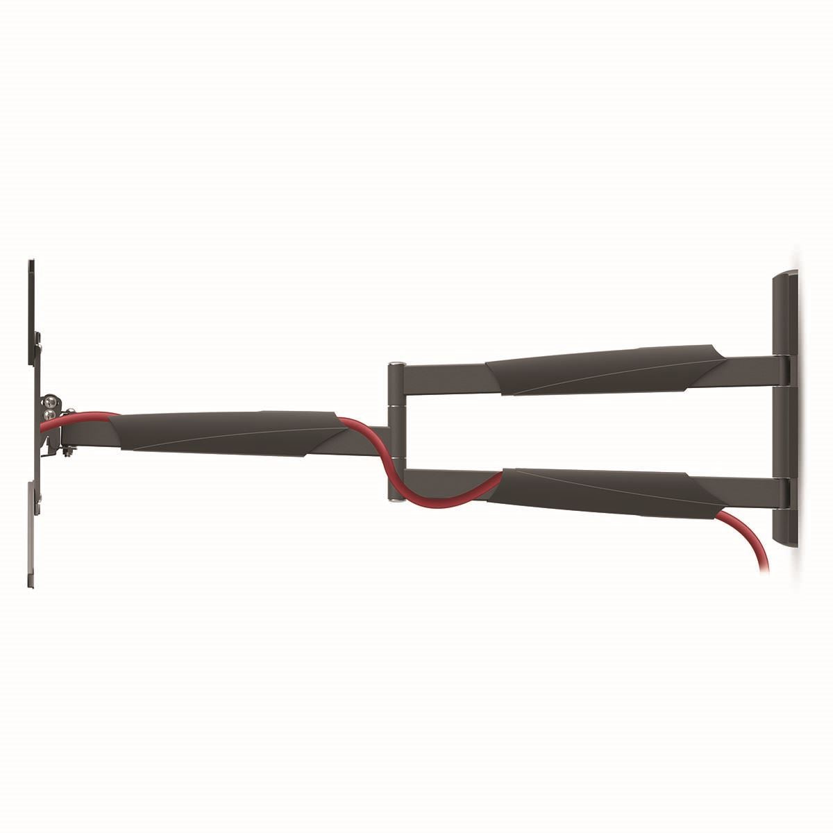 Nedis Full Motion TV Wall Mount | 13 - 86 " | Maximum supported screen weight: 60 kg | Tiltable | Rotatable | Minimum wall distance: 70 mm | Maximum wall distance: 1020 mm | 3 Pivot point(s) | ABS / Steel | Black