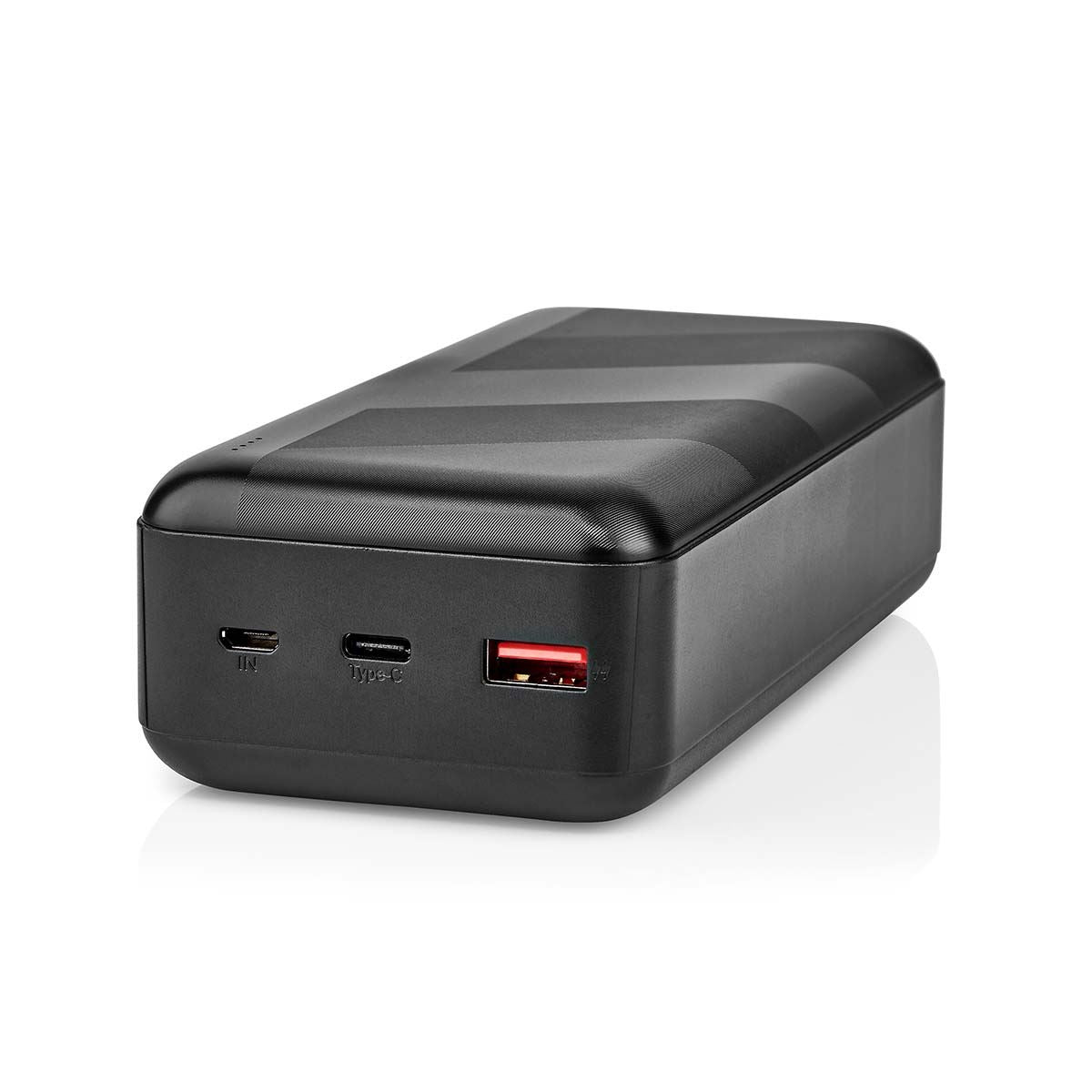 Nedis Powerbank | 32000 mAh | 2.4 / 3.0 / 3.25 A | Number of outputs: 2 | Output connection: 1x USB-A / 1x USB-C™ | Input connection: 1x Micro USB / 1x USB-C™ | PD3.0 45W / PD3.0 65W | Lithium-Polymer