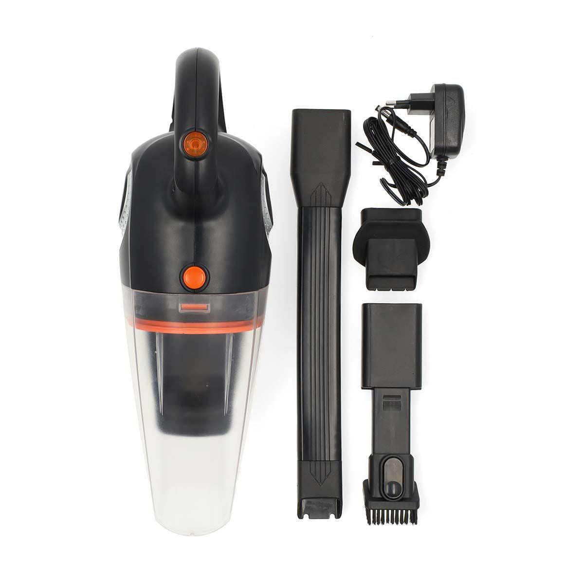 Nedis Handheld Vacuum Cleaner | 90 W | Rechargeable | Dry / Wet | Li-Ion | Black / Grey / Orange