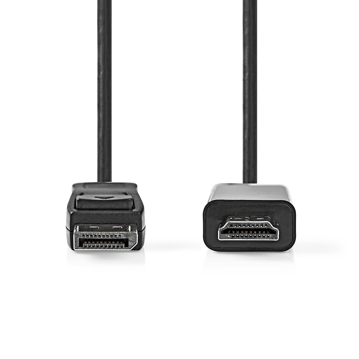 Nedis DisplayPort Cable | DisplayPort Male | HDMI™ Connector | 1080p | Nickel Plated | 3.00 m | Round | PVC | Black | Label