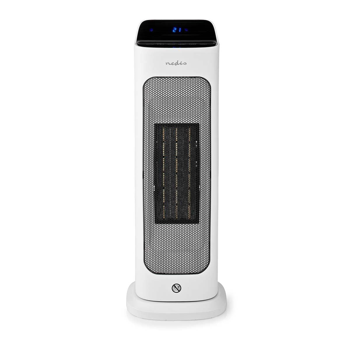 Nedis SmartLife Ceramic PTC Fan Heater | Wi-Fi | 2000 W | 2 Heat Settings | Oscillation | Display | 10 - 49 °C | Android™ / IOS | White