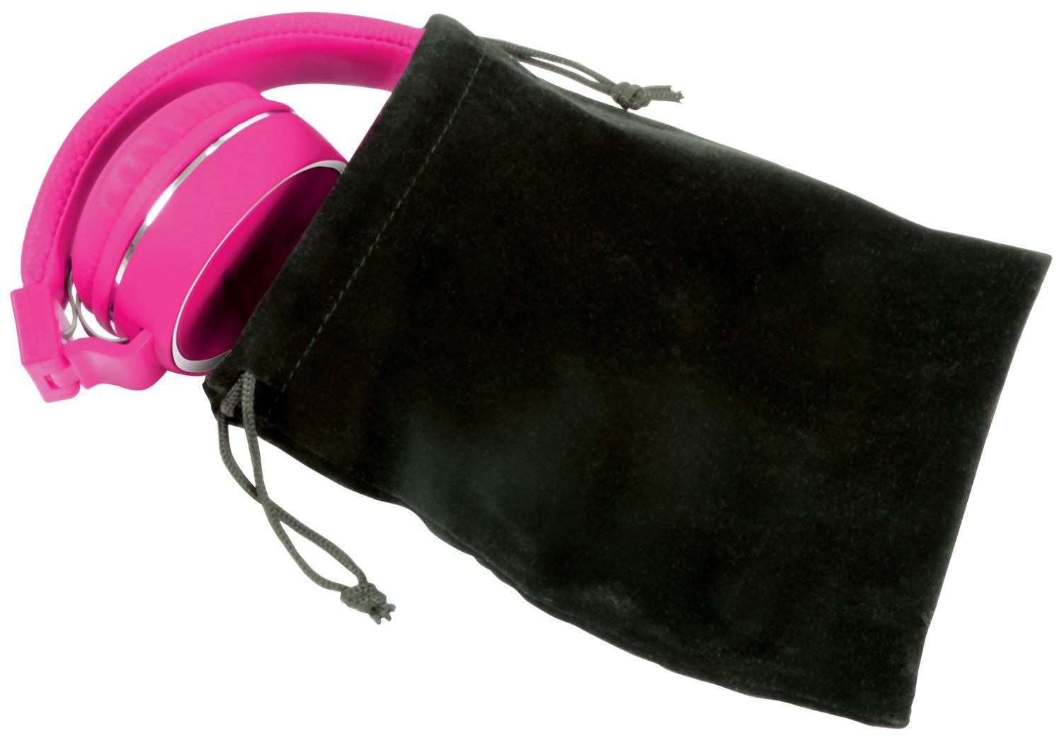 Av:link Foldable Stereo Bluetooth Headphones Wireless Headset Mic MP3 FM SD Slot Smartphone - Pink