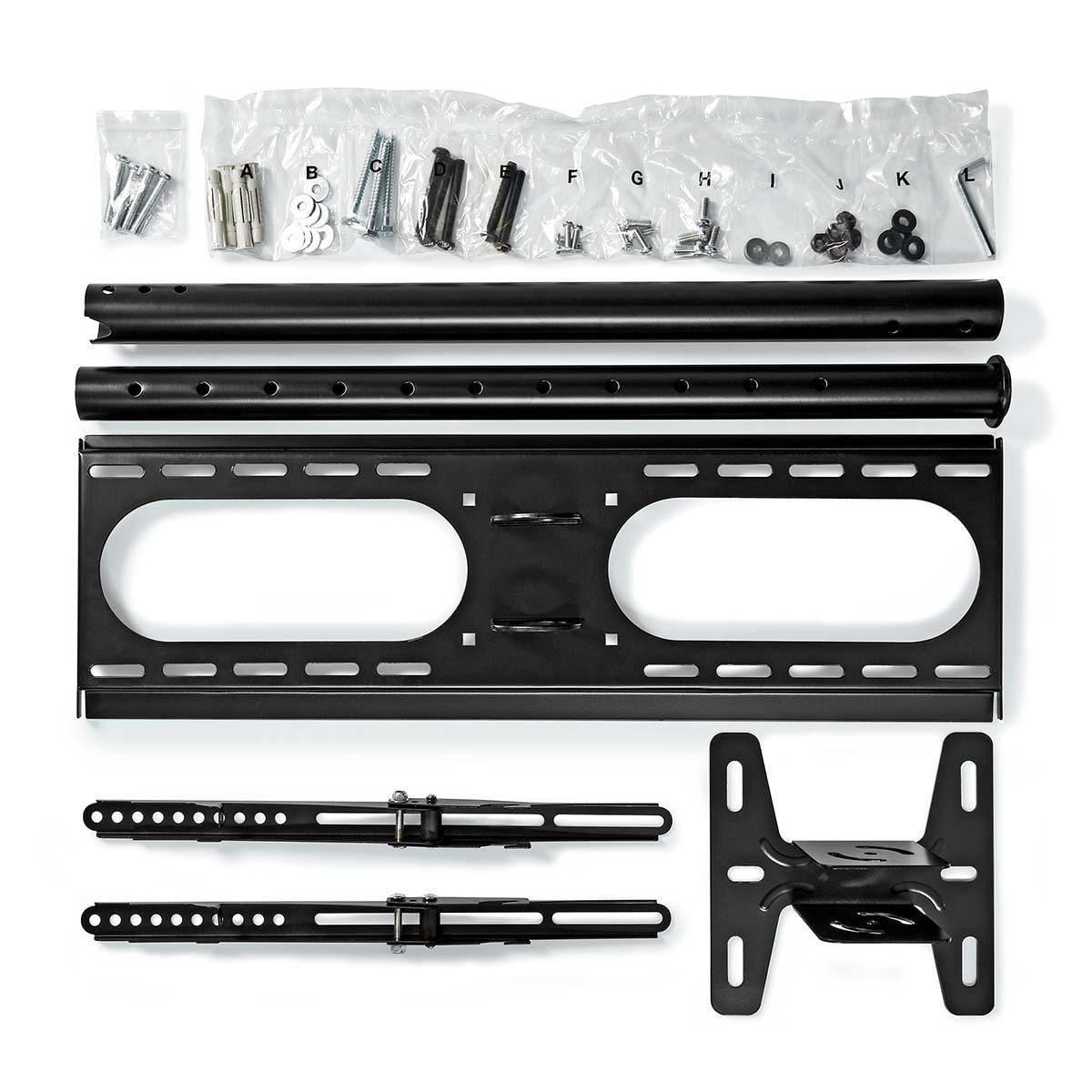 Nedis Full Motion TV Ceiling Mount | 42 - 65 " | Maximum supported screen weight: 45 kg | Tiltable | Rotatable | Minimum ceiling distance: 716 mm | Maximum ceiling distance: 1160 mm | 1 Pivot point(s) | Steel | Black