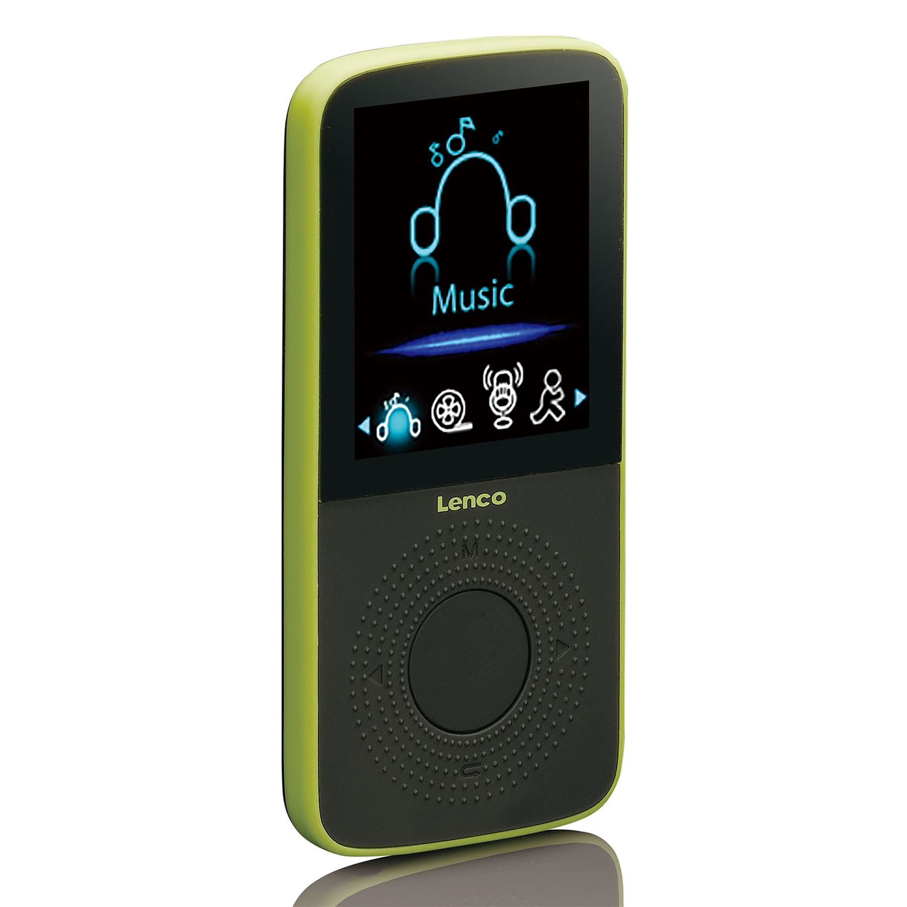 Lenco Sports MP3/4 Player with Pedometer |Wristband | 4GB | Micro SD Card Expansion | Lime