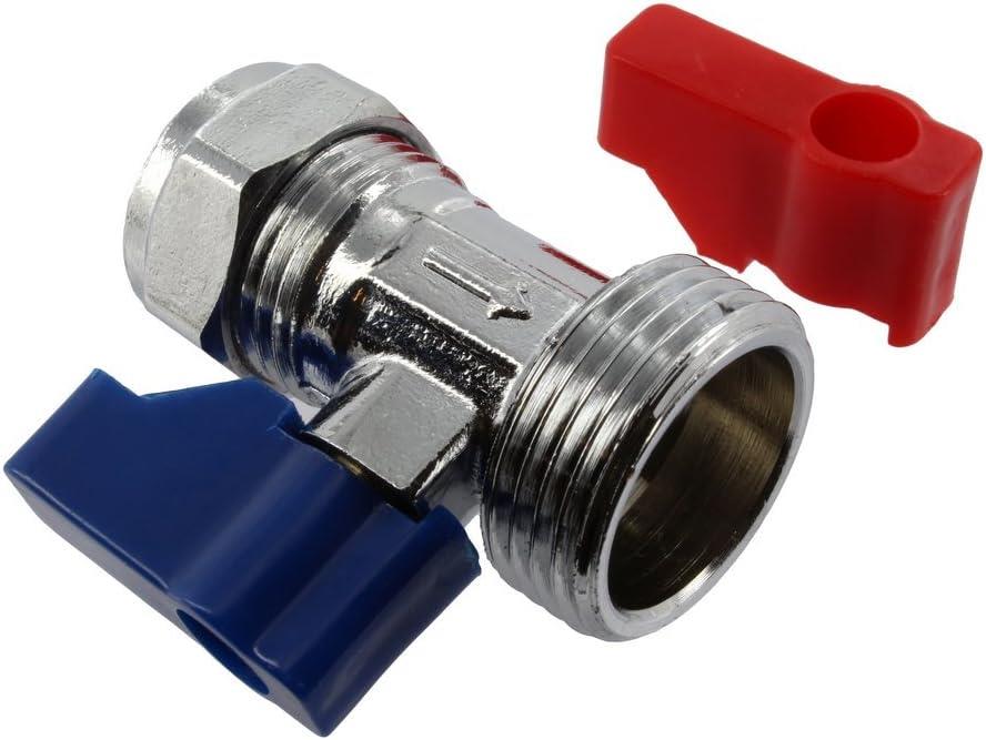 Universal Straight Compression Fit Valve Tap, 3/4-Inch x 15 mm (Hot/Cold)