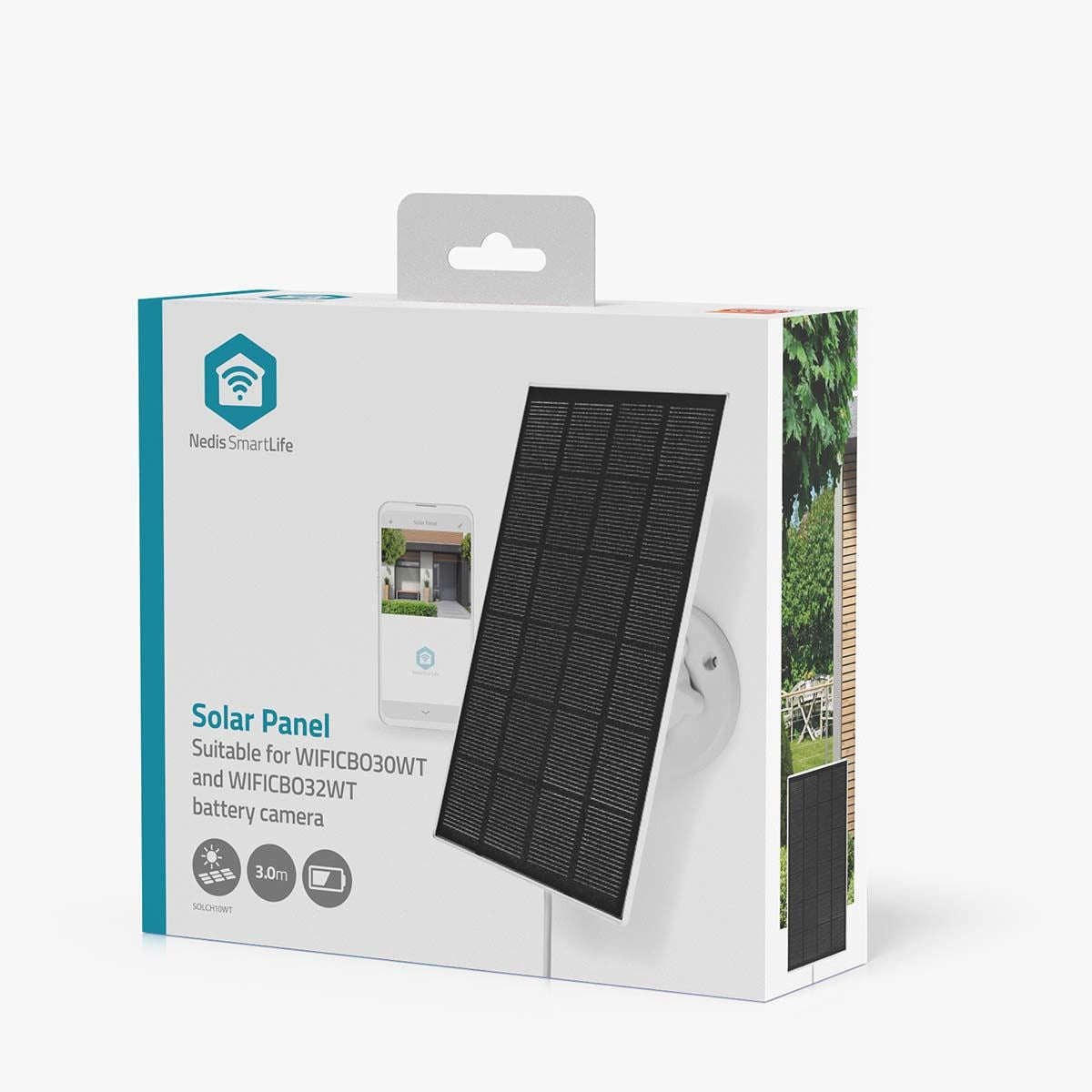 Nedis Solar Panel Charger USB Type-C USB for Outdoor Security Camera battery CCTV System Kit
