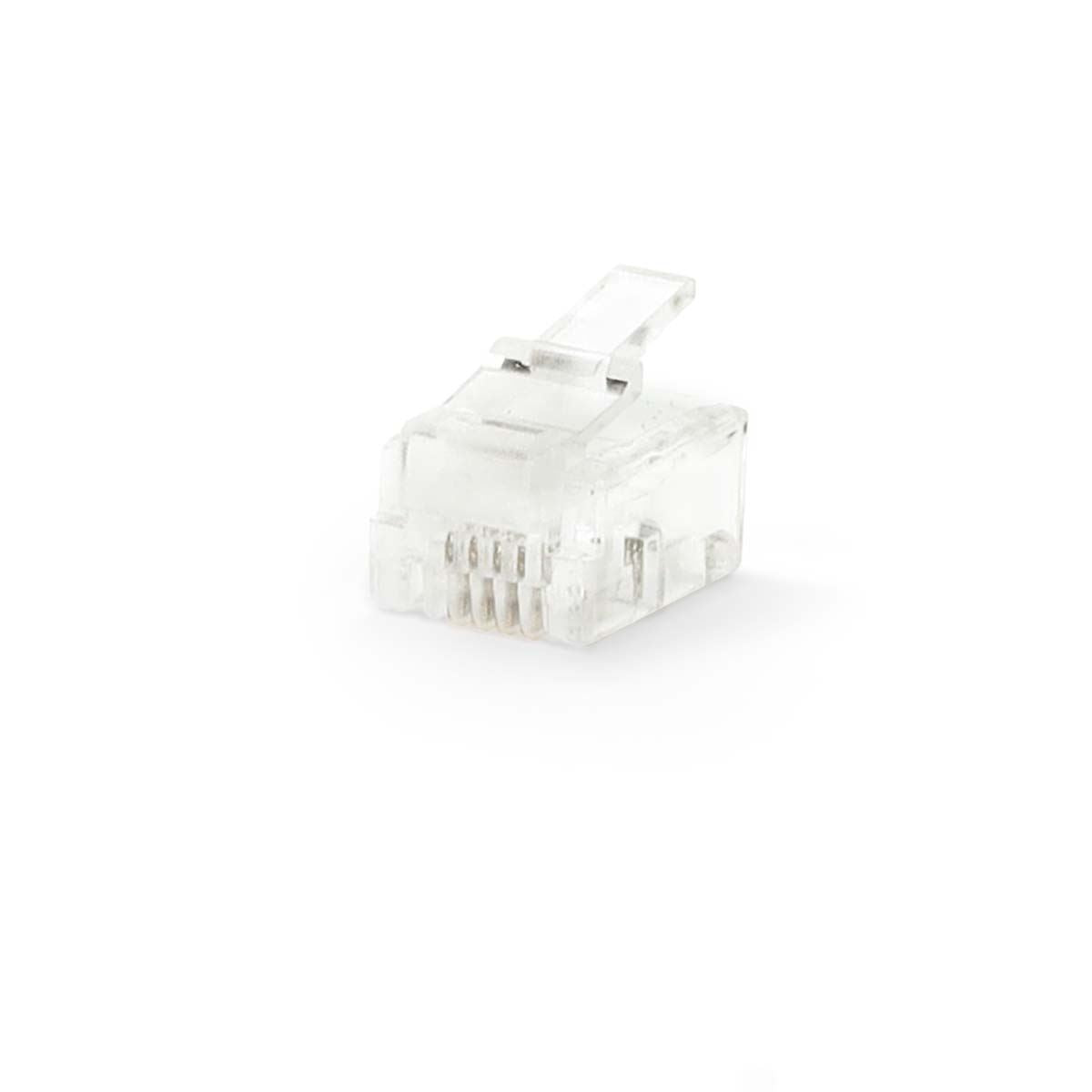 Nedis Telecom Connector | Connector type: RJ11 | Straight | Plating: Gold Plated | PVC | Transparent