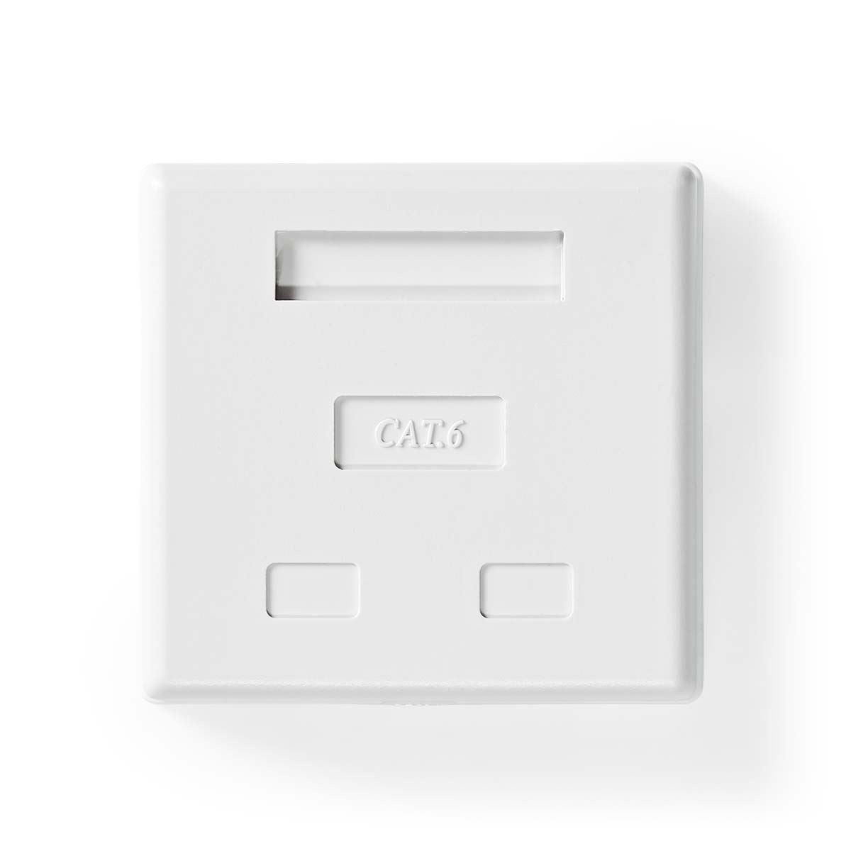 Nedis Network Wall Box | On-Wall | 2 port(s) | STP CAT6 | Straight | Female | Gold Plated | PVC | White | Envelope