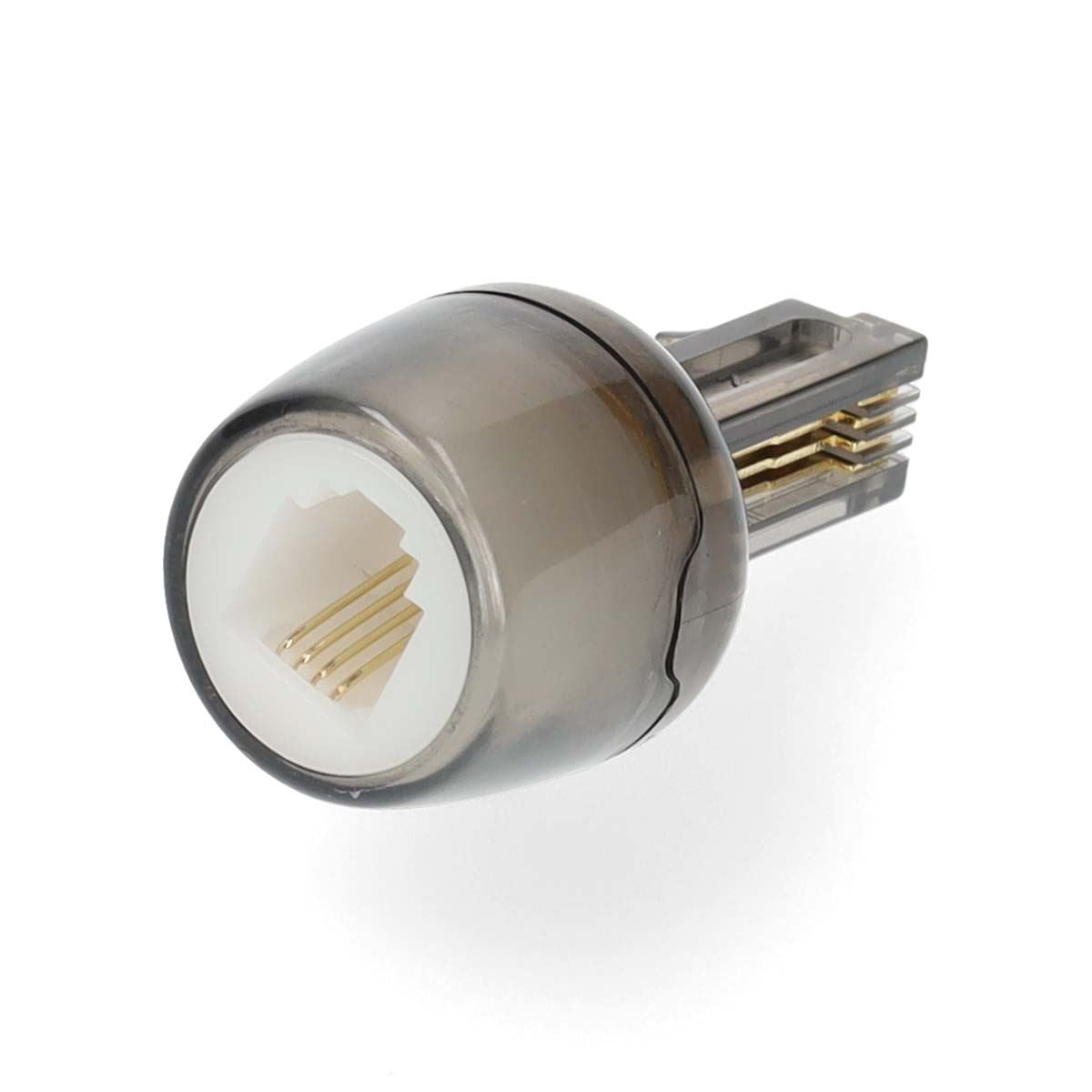 Nedis Anti-Twist Telecom Adapter | Connector type: RJ10 | Adapter type: Adapter | PVC | Black / Transparent