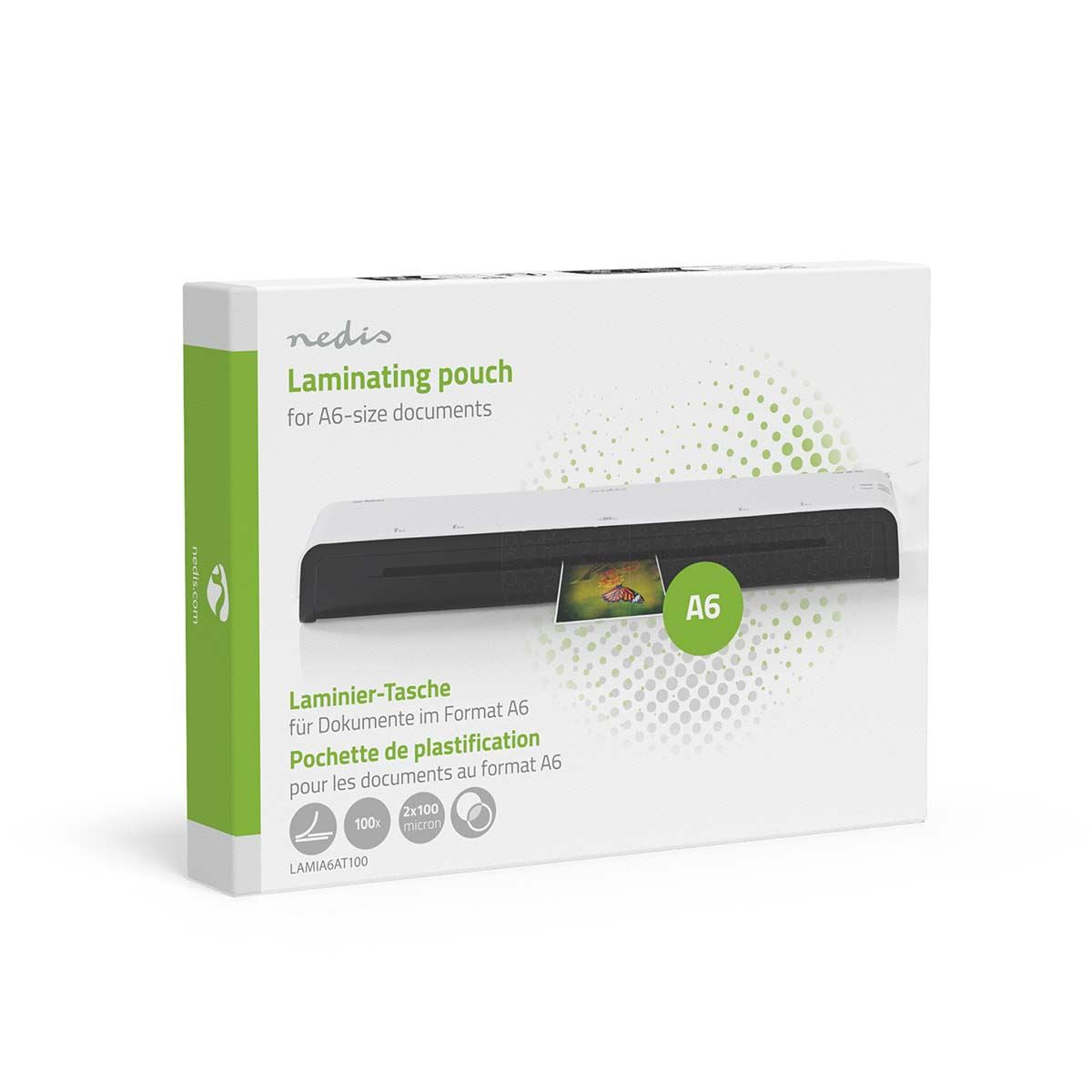 Nedis Laminating Film | A6 | Thickness: 100 µm | Packed per: 100 pcs | PET | Transparent