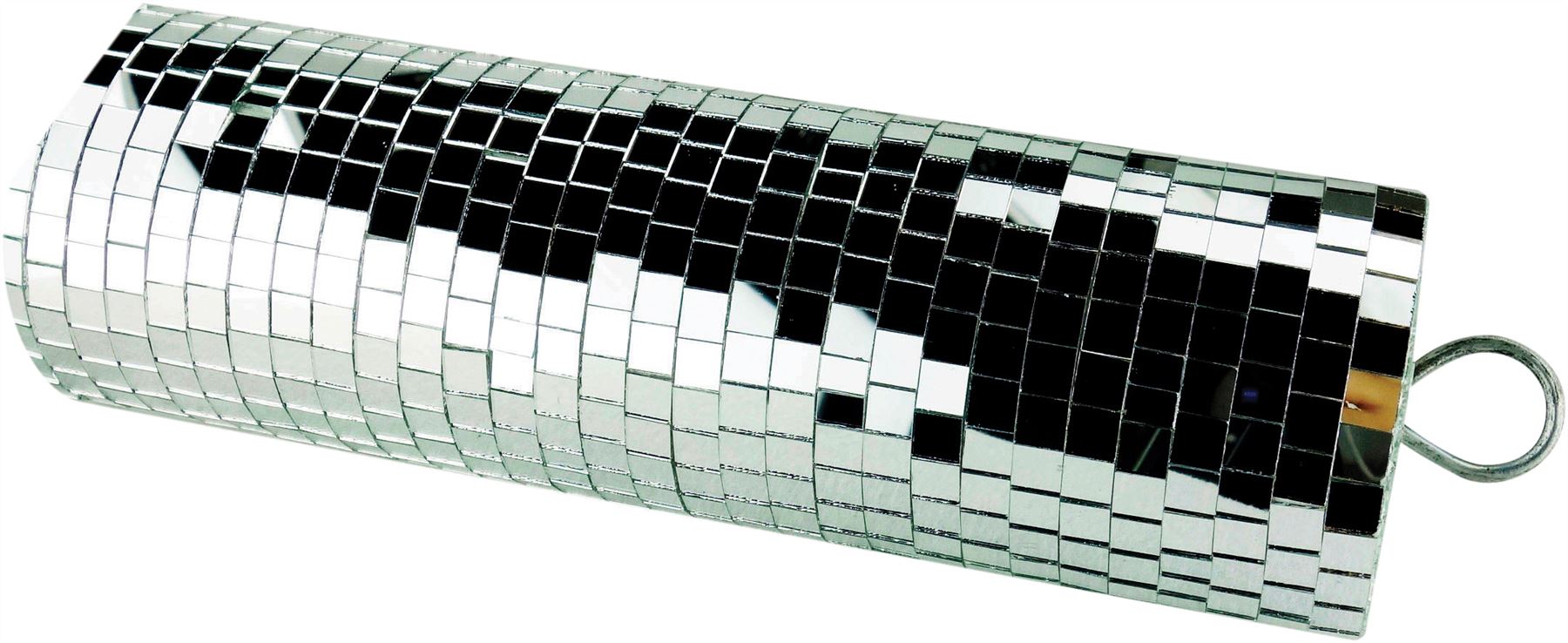 Mirror Ball 30cm x 9cm Silver Mirror Cylinder Sparkling Disco Lights Halloween Xmas Party