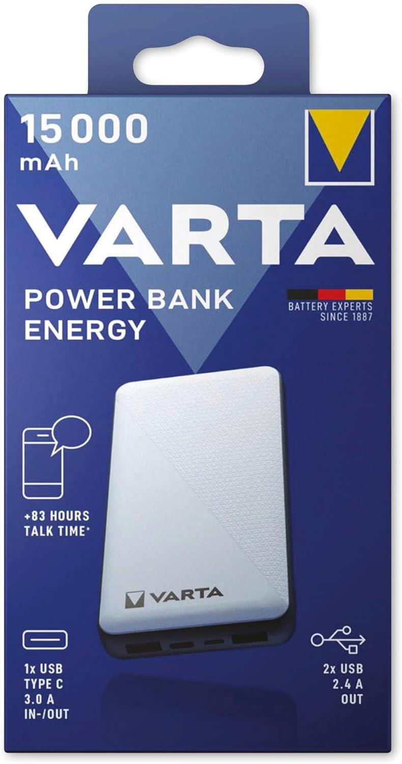 Varta Powerbank Energy | 15000 mAh | Output connection: 2x USB-A / 1x USB-C™