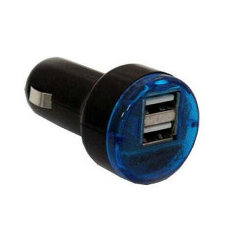 Ex-Pro 12v Aux Cigarette Vehicle 2.1A In-Car Charger | 2 x USB-A | Black - 2100mA/2.1Amp