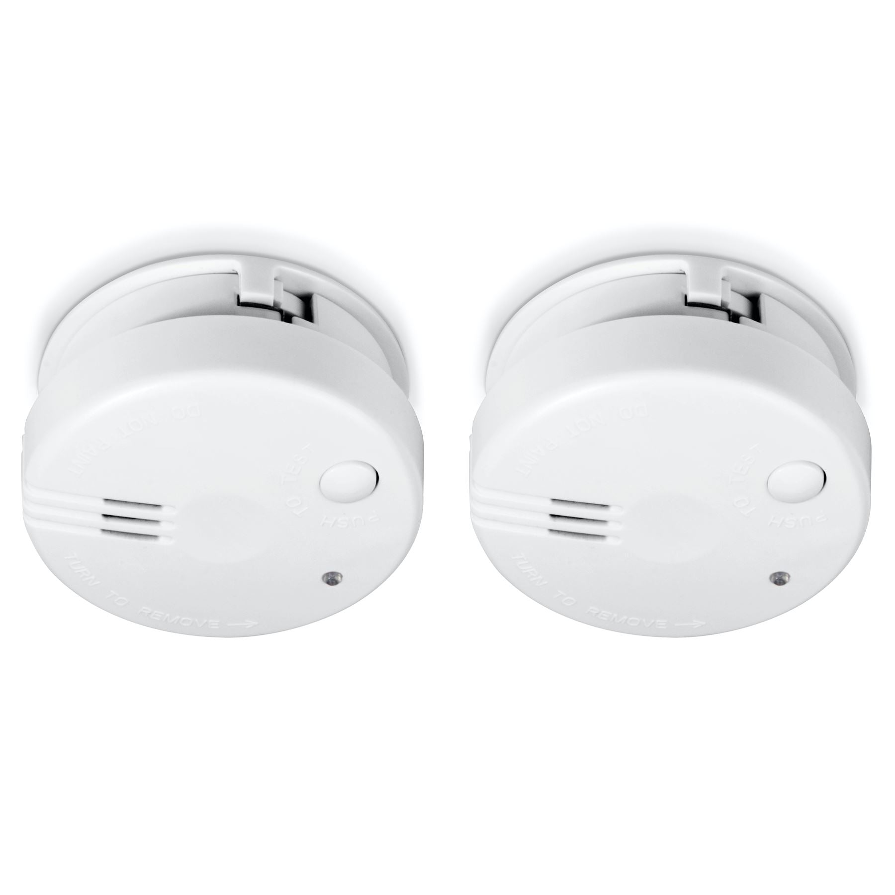 Alecto SD510 2 Pack Mini Smoke detector with Hush Button | >85 dB | 5 Year Battery Powered | EN14604:2005/AC:2008 | White