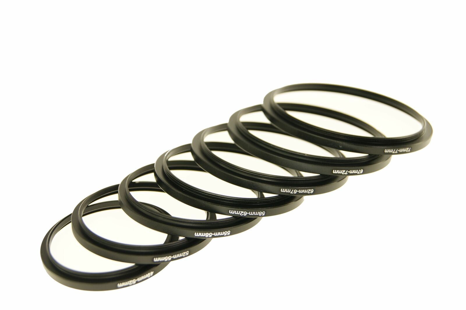 Ex-Pro 77,72,67,62,58,5,52,49mm Step Down Rings Lens Adapter Filter Set