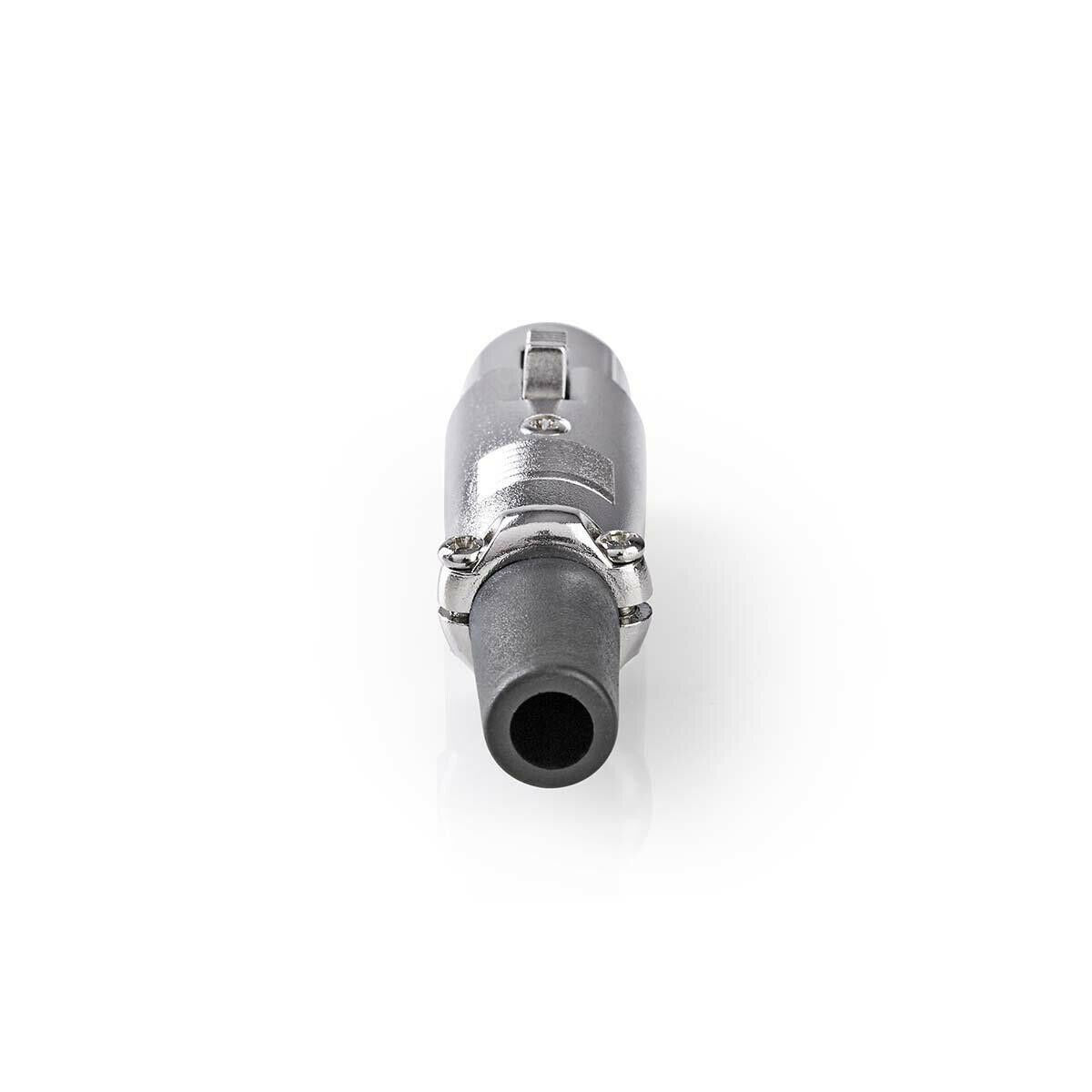 Nedis XLR Connector | Straight | Female | Nickel Plated | Soldering | Cable input diameter: 7.0 mm | Metal