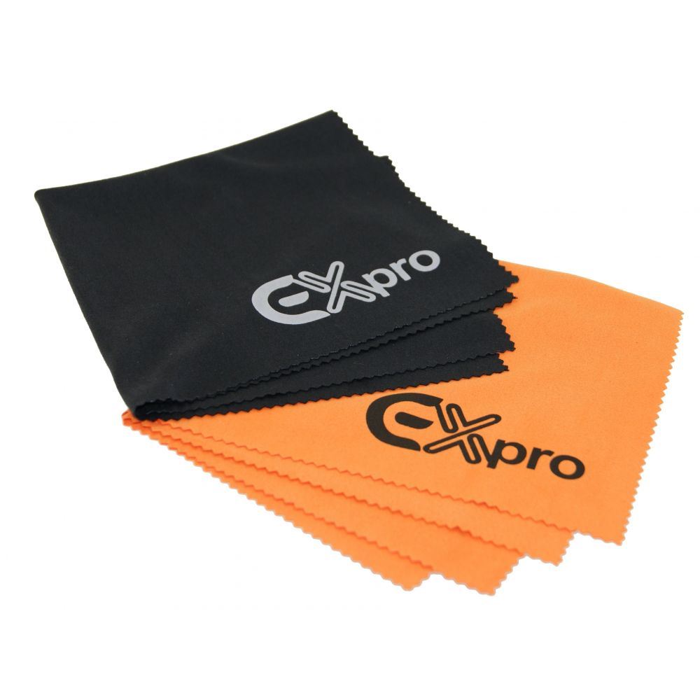 Ex-Pro Lens Advanced Cleaning Cloth Set - 2 Stage Cloth with advanced Microfiber Technology. 15x15cm