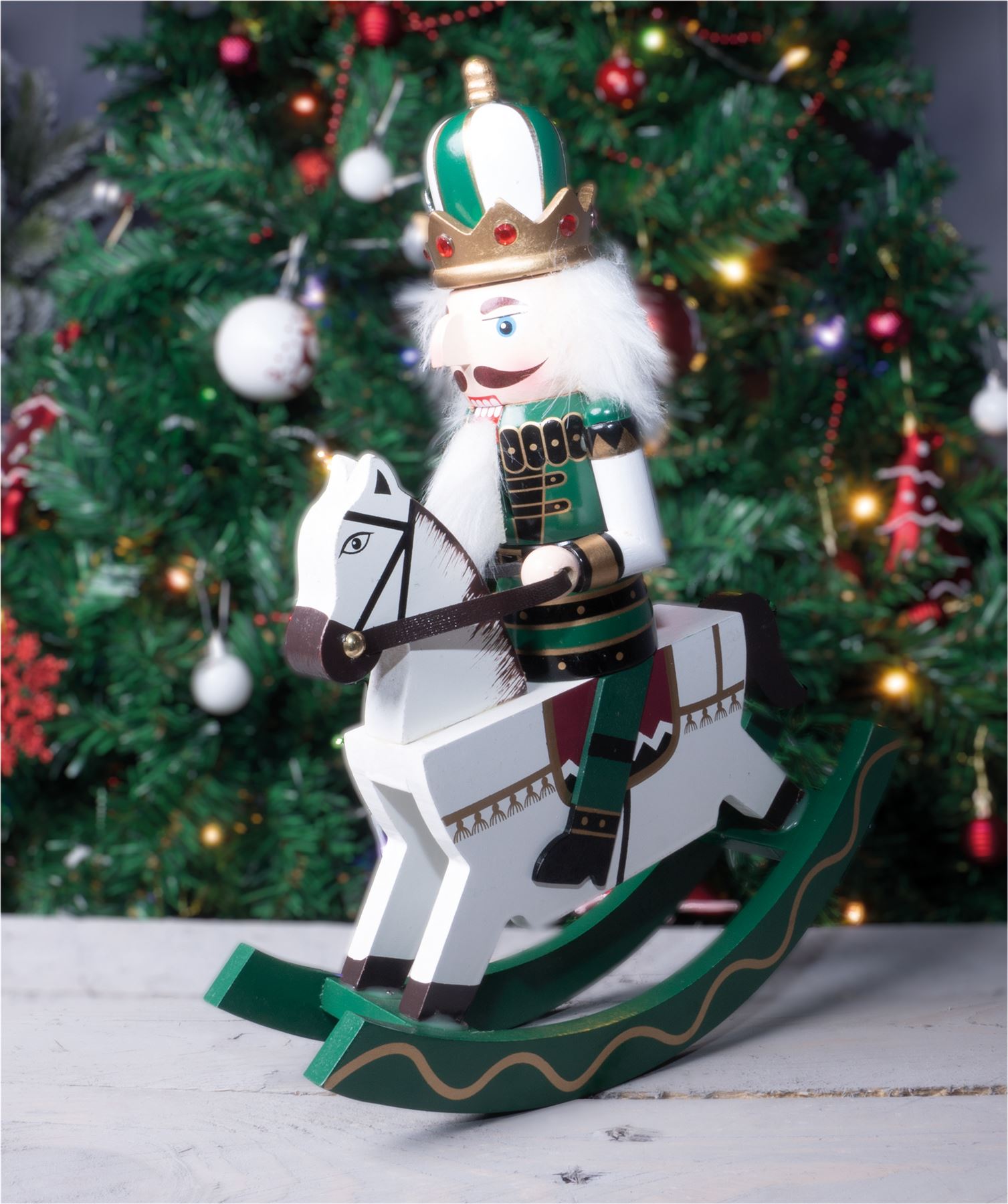 Traditional Wooden Nutcracker Horseman Cavalry Christmas Decoration 30cm