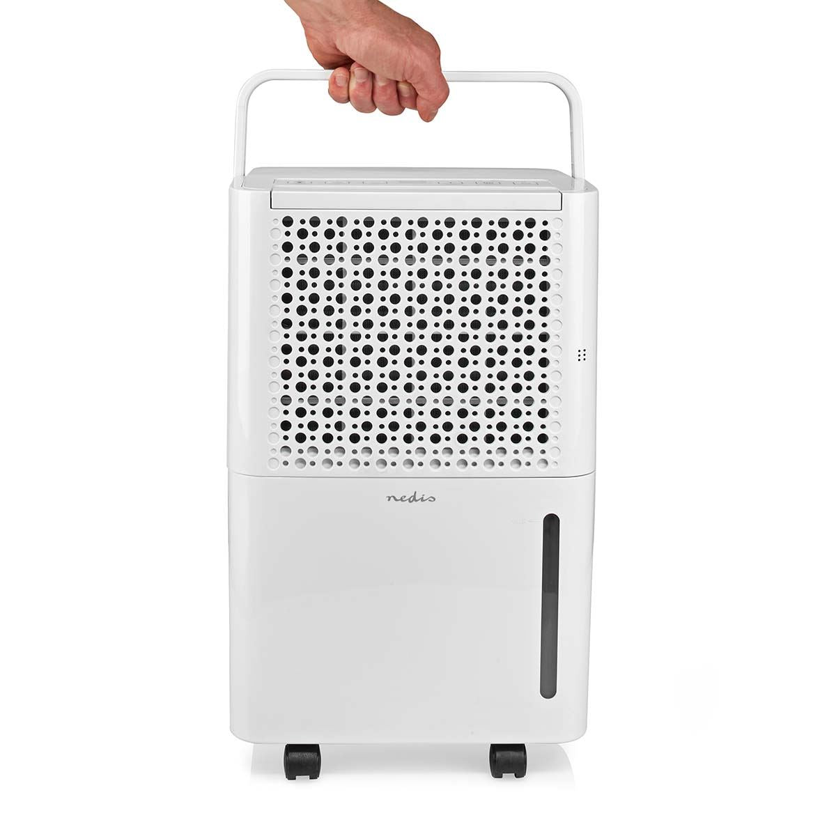 Nedis Dehumidifier 10L/Day, Automatic Dry Function, Laundry Mode, 100 m/h Airflow, White