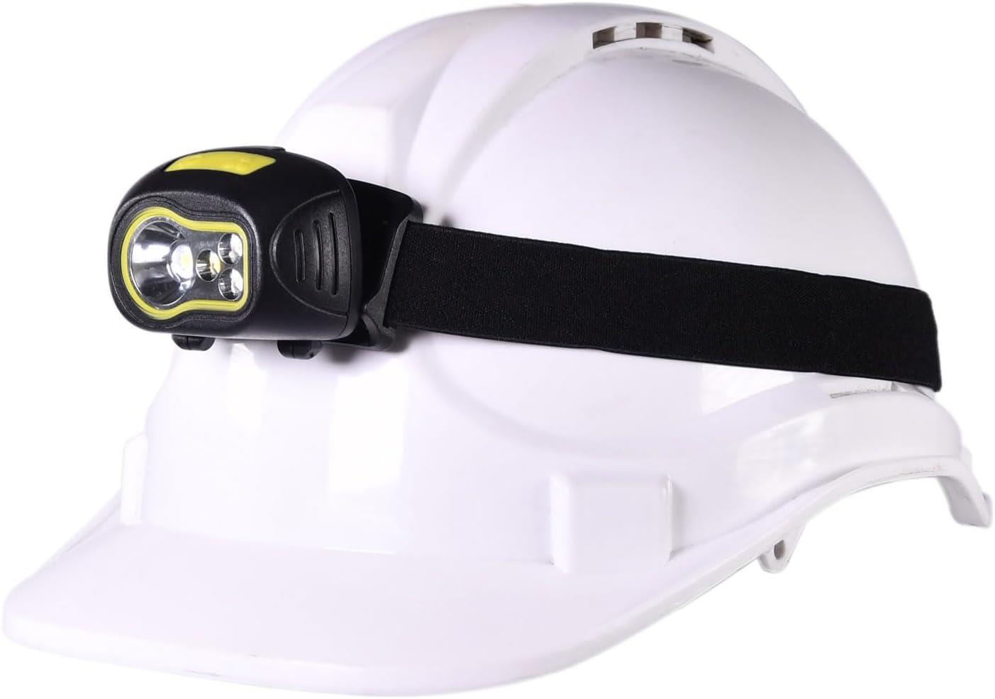 Mercury LED Head Torch Bright & Battery Operated Headlamp with Red & Green Lights, 3 Modes, Lightweight & Weatherproof – Ideal for Camping, Hiking & DIY