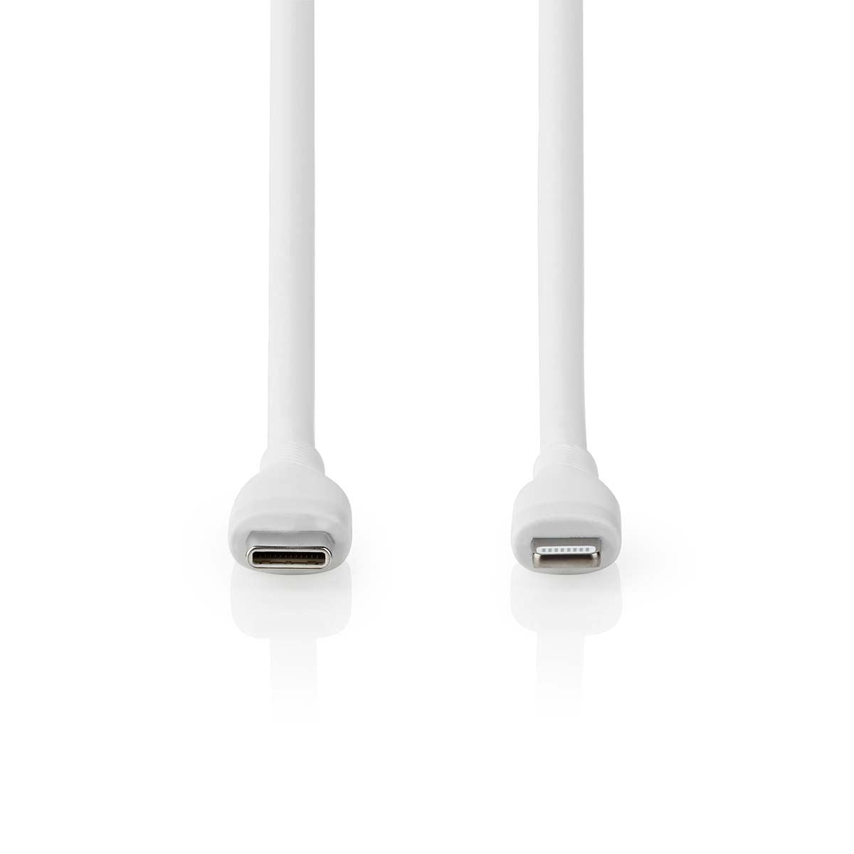 Nedis Lightning Cable | USB 2.0 | Apple Lightning 8-Pin | USB-C™ Male | 480 Mbps | Nickel Plated | 1.50 m | Round | Silicone | White | Box