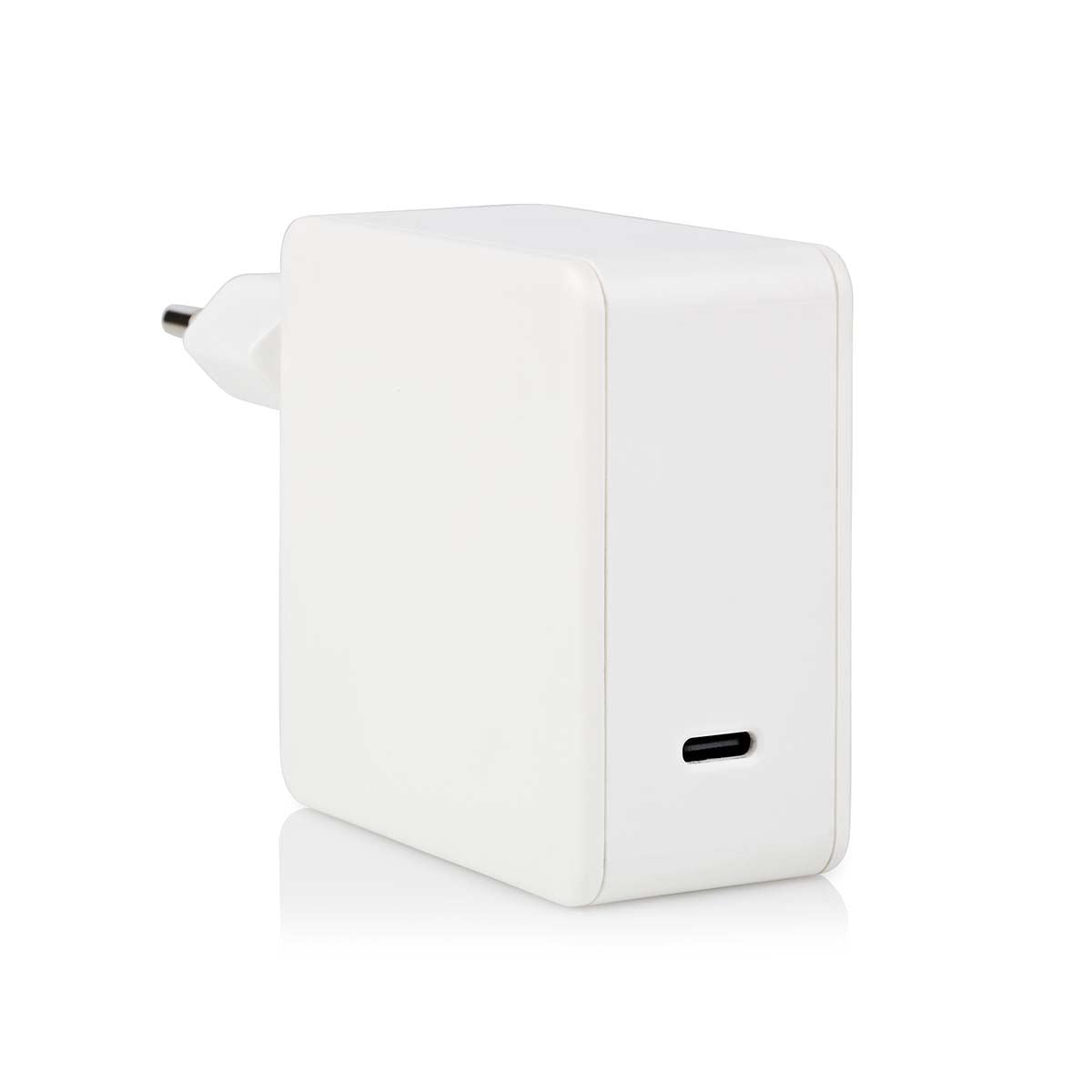 Nedis EU Euro Travel Wall Charger | 100 W | GaN | PD3.0 100W / PD3.0 30W / PD3.0 45W / PD3.0 60W / PD3.0 65W | Quick charge feature | 3.0 / 5.0 A | Number of outputs: 1 | USB-C™ | Automatic Voltage Selection | White