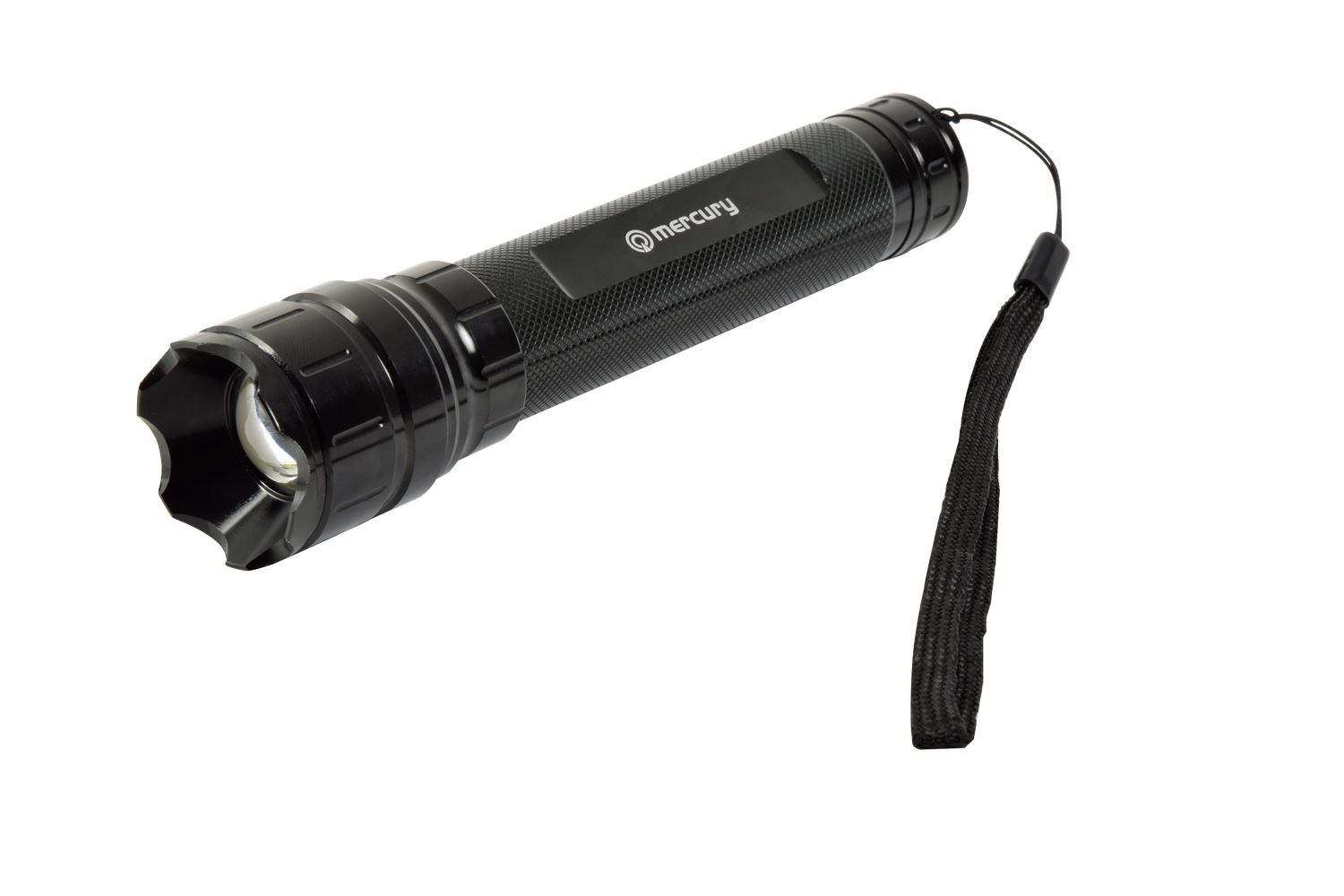 Mercury Rugged Weatherproof 10 Watt CREE LED Flashlight Torch, Heavy Duty, Aluminium - Black