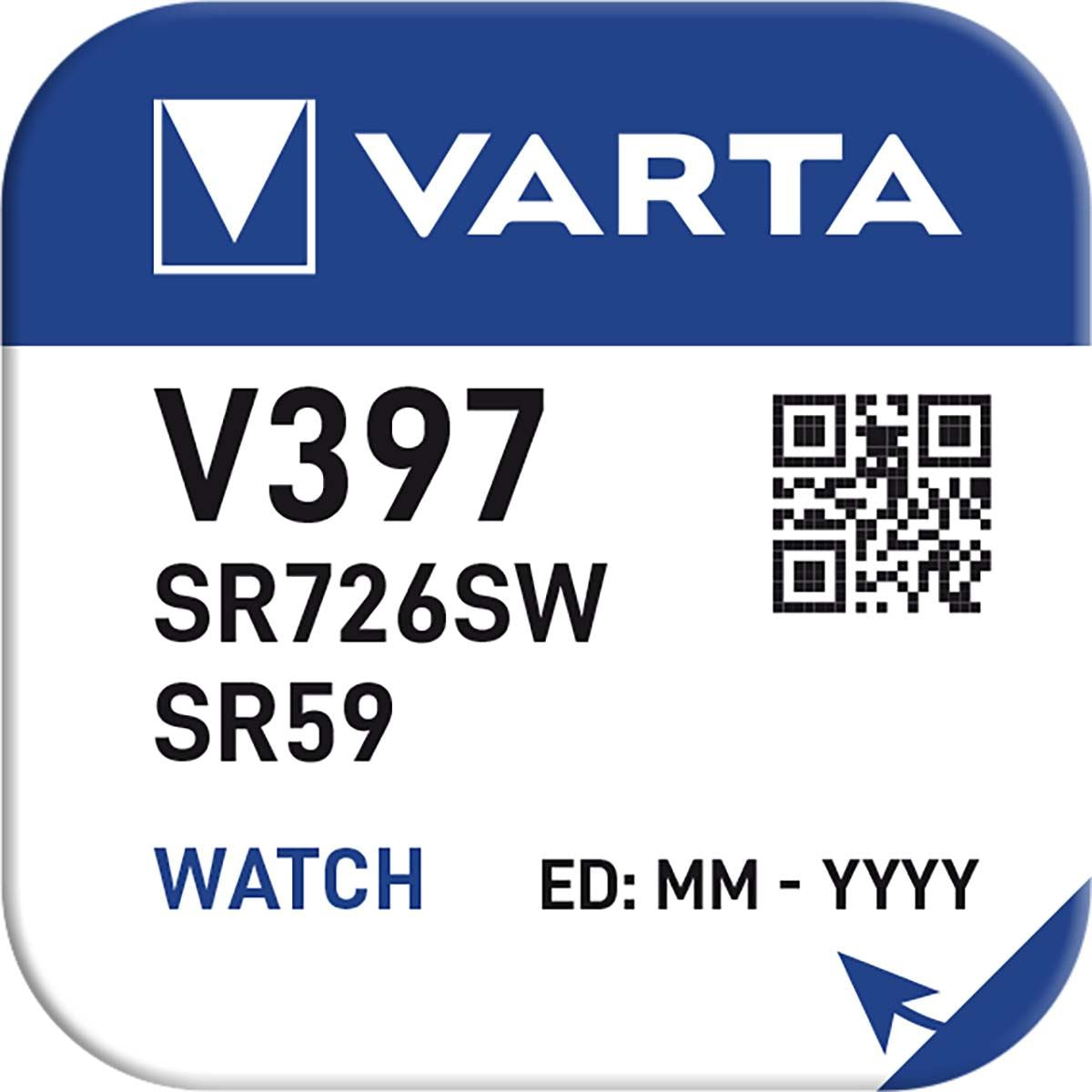 Varta Silver-Oxide Watch Battery SR59 1.55 V 30 mAh 1-Pack