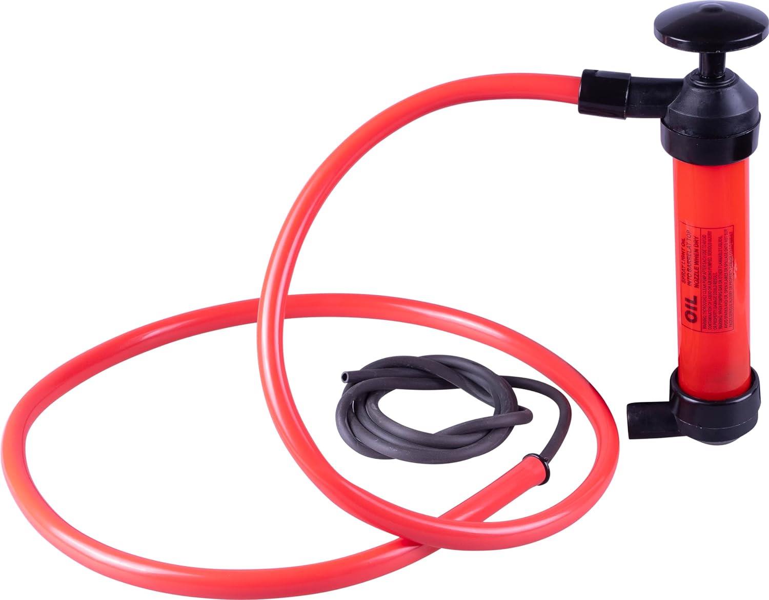 Hand Transfer Siphon Syphon & Air Pump Fuel Oil Water Liquid Fluid Extractor Kit